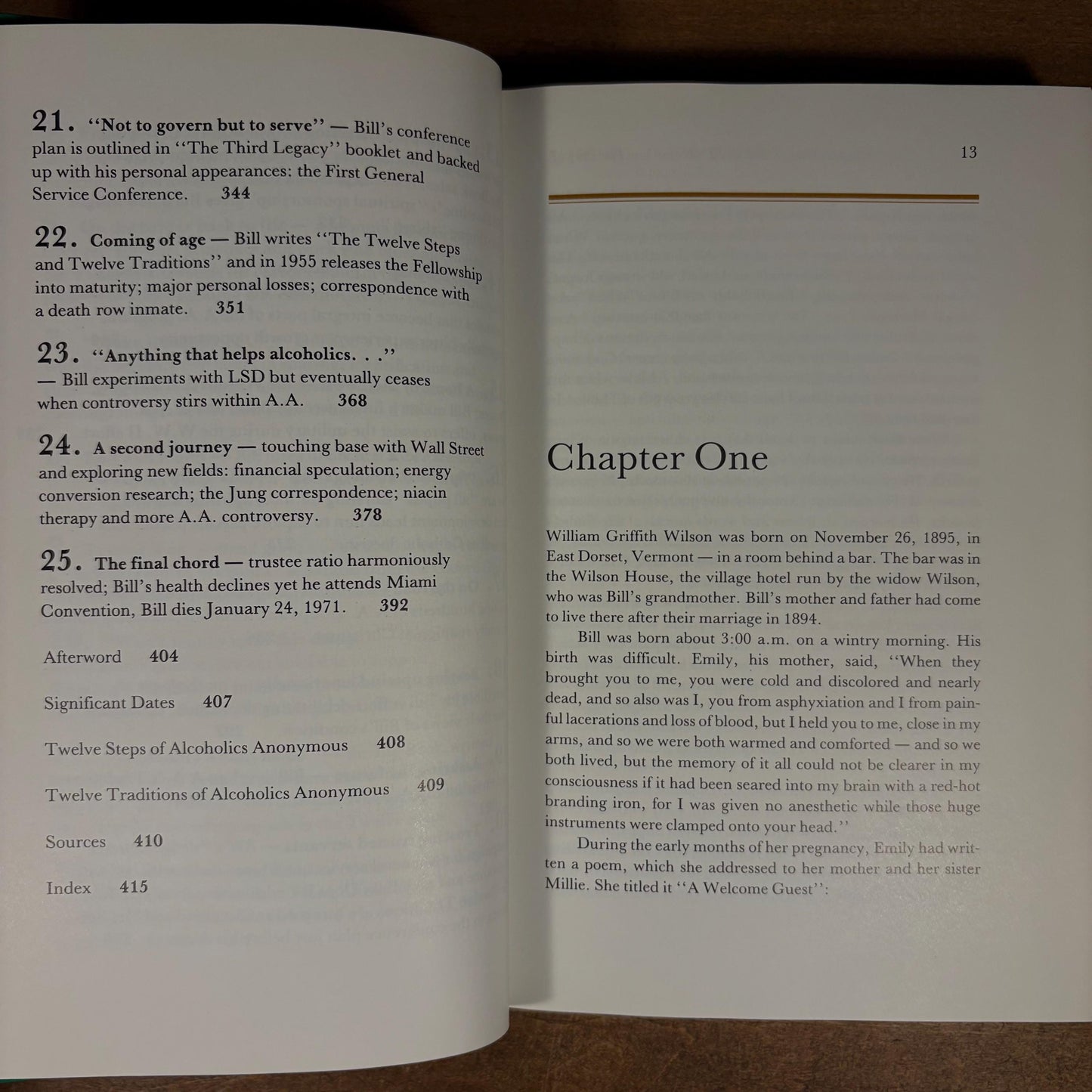 First Printing - Pass It On: The Story of Bill Wilson and How the A.A. Message Reached the World (1984) Vintage Hardcover Book