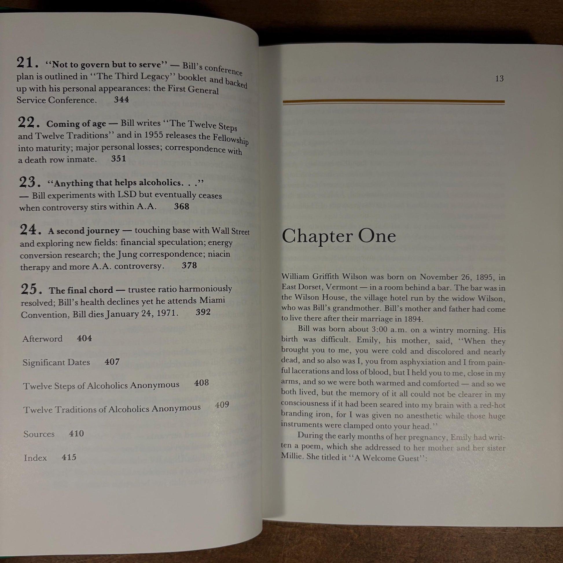 First Printing - Pass It On: The Story of Bill Wilson and How the A.A. Message Reached the World (1984) Vintage Hardcover Book