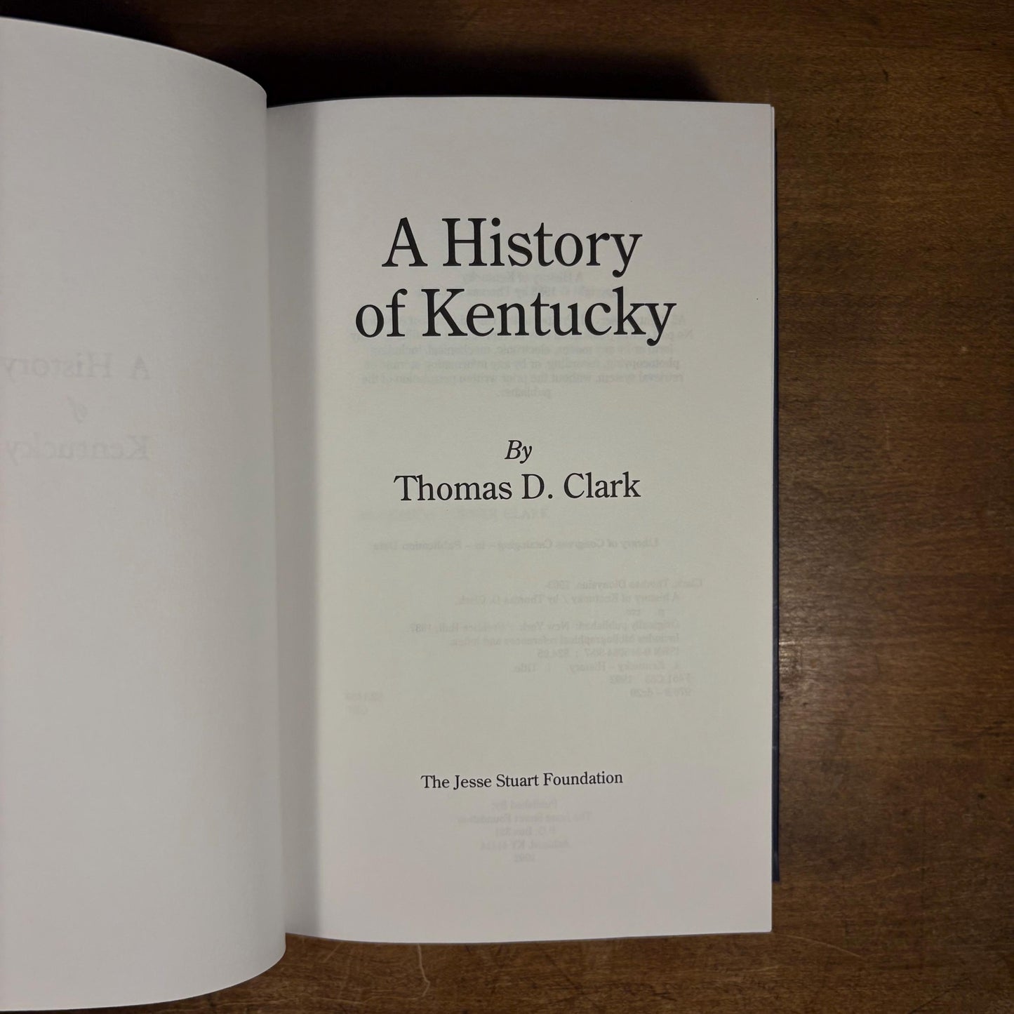 A History of Kentucky / Thomas D. Clark (1992) Vintage Hardcover Book