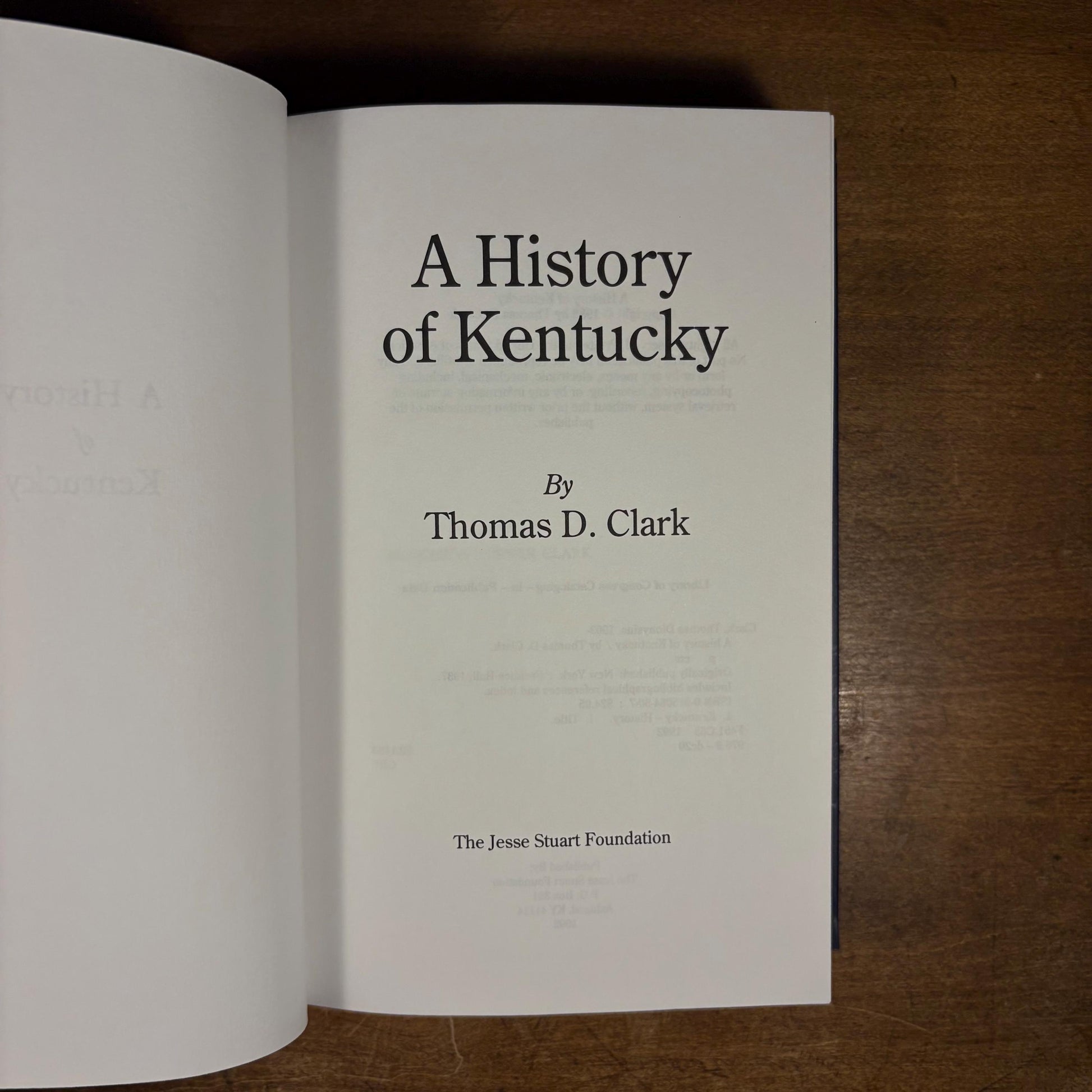 A History of Kentucky / Thomas D. Clark (1992) Vintage Hardcover Book