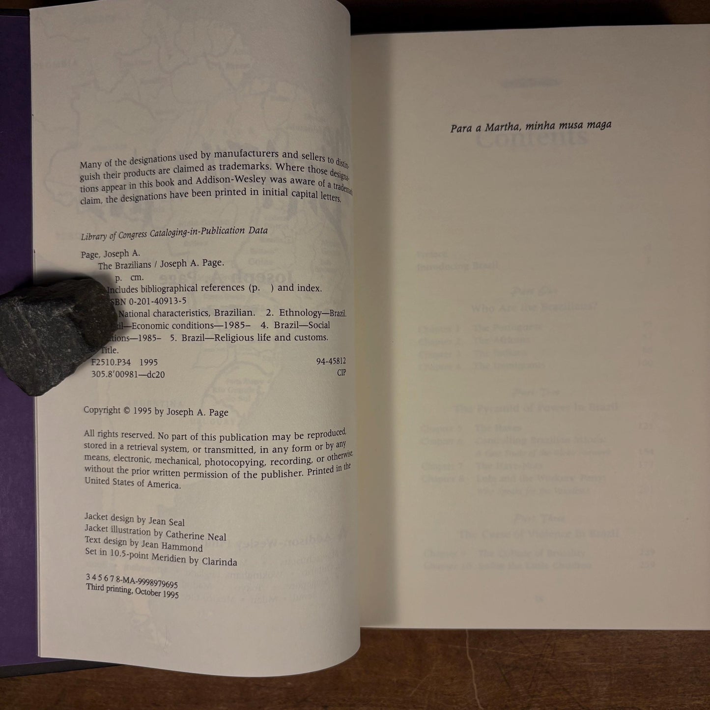 Early Printing - The Brazilians / Joseph A. Page (1995) Vintage Hardcover Book