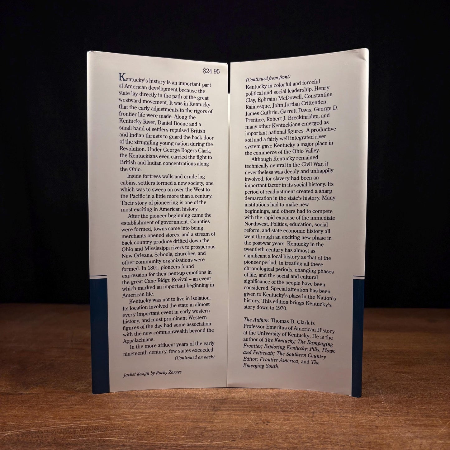A History of Kentucky / Thomas D. Clark (1992) Vintage Hardcover Book