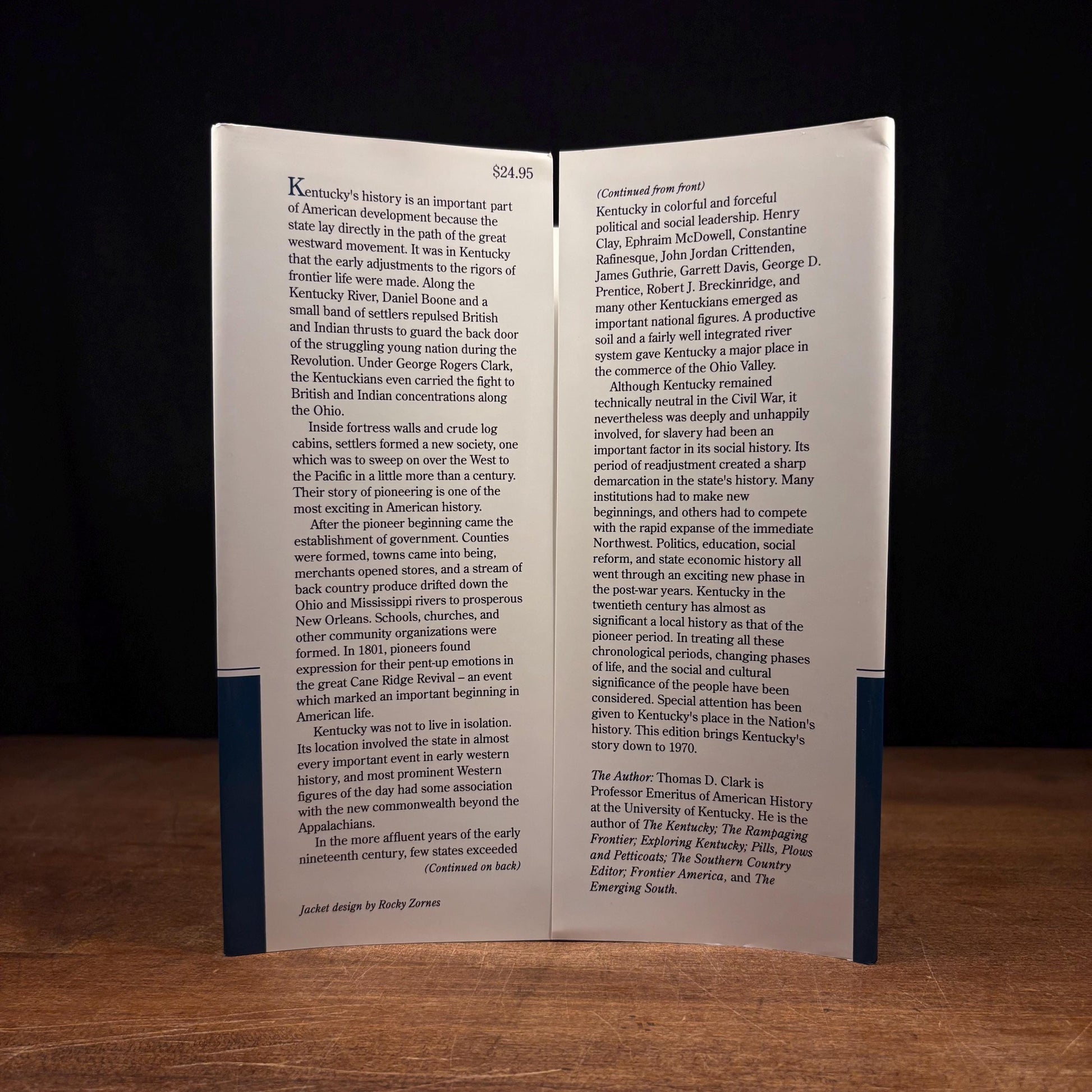 A History of Kentucky / Thomas D. Clark (1992) Vintage Hardcover Book