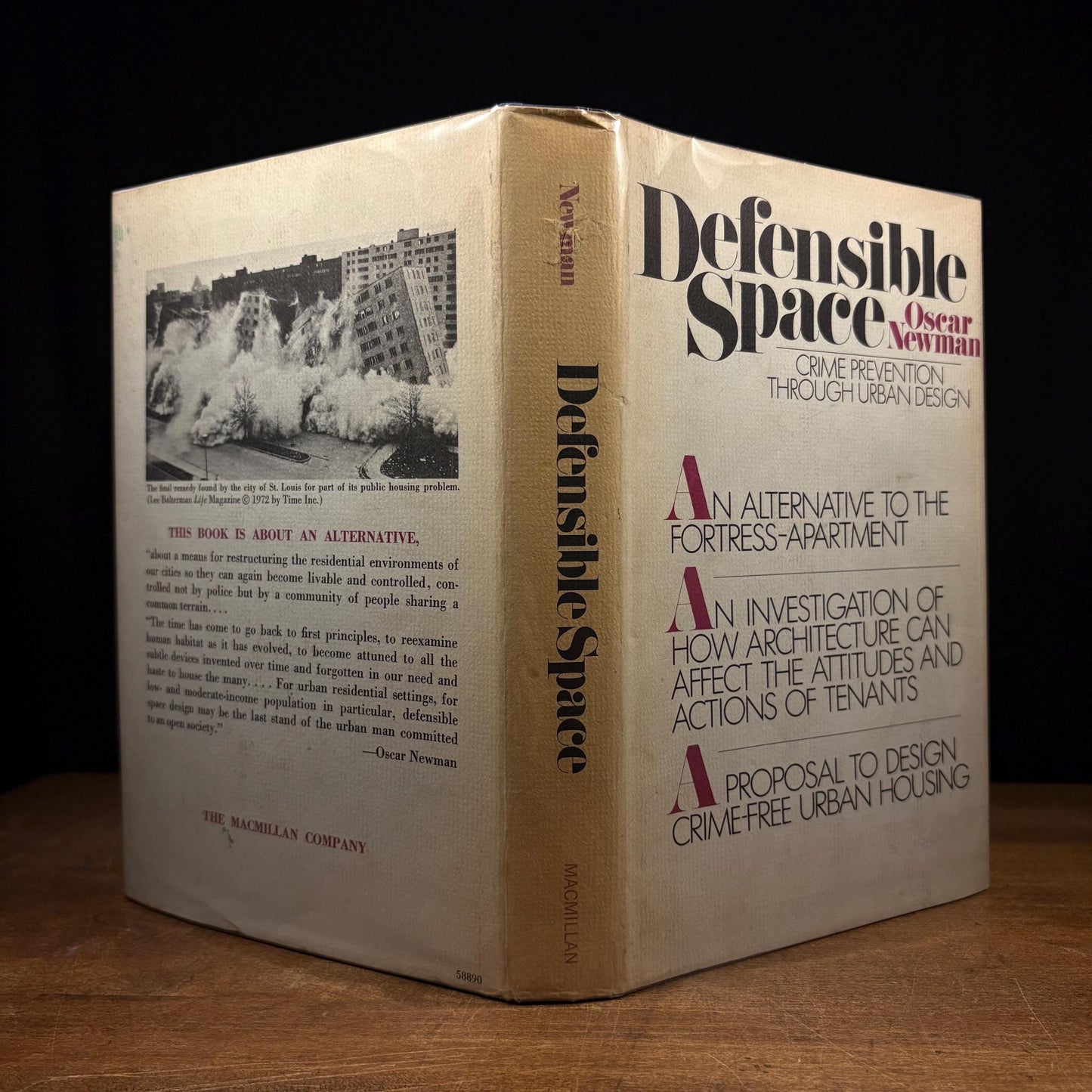 First Printing - Defensible Space: Crime Prevention Through Urban Design / Oscar Newman (1972) Vintage Hardcover Book