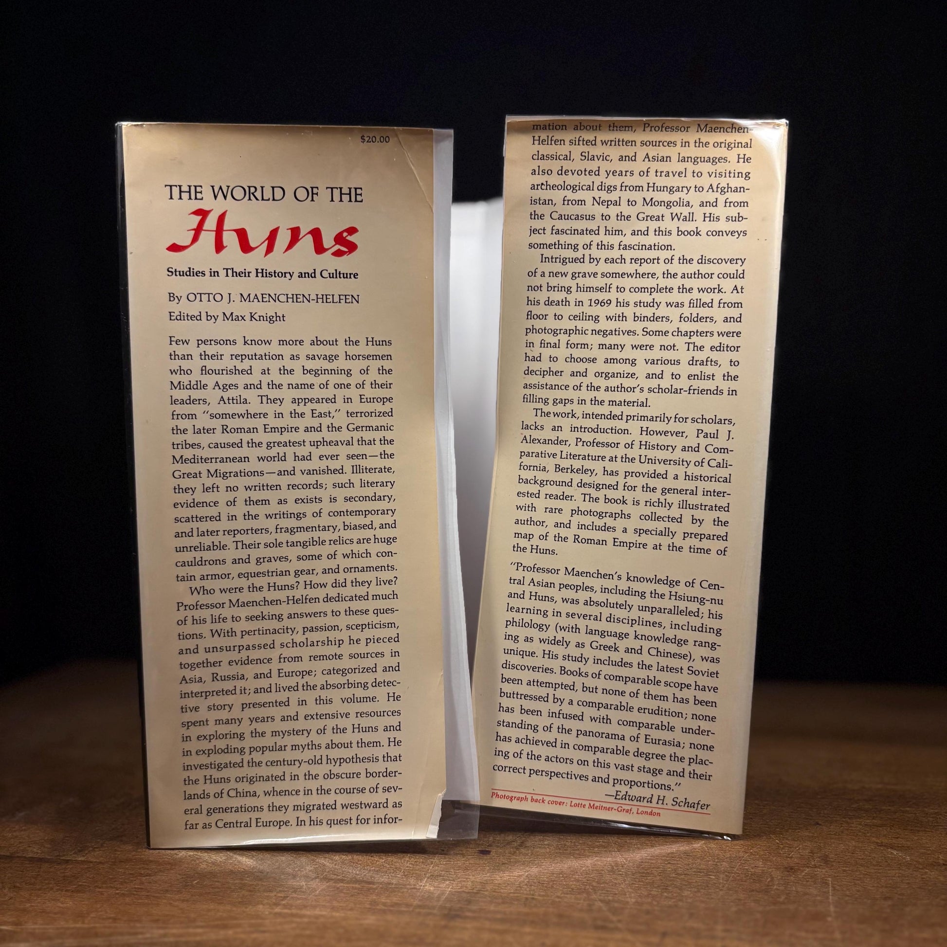 First Printing - The World of the Huns: Studies in Their History and Culture / Otto Maenchen-Helfen (1973) Vintage Hardcover Book