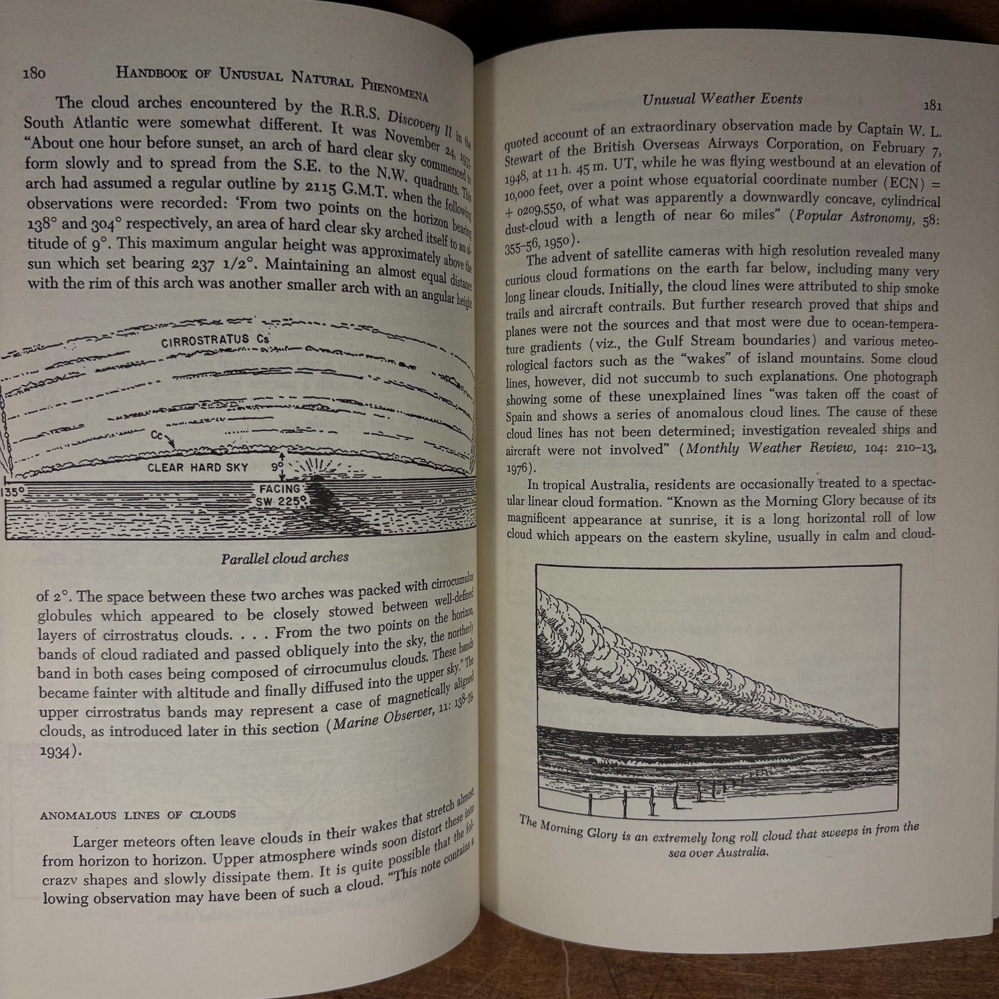 Handbook of Unusual Natural Phenomena: Eyewitness Accounts of Nature’s Greatest Mysteries / William Corliss (1986) Vintage Hardcover Book