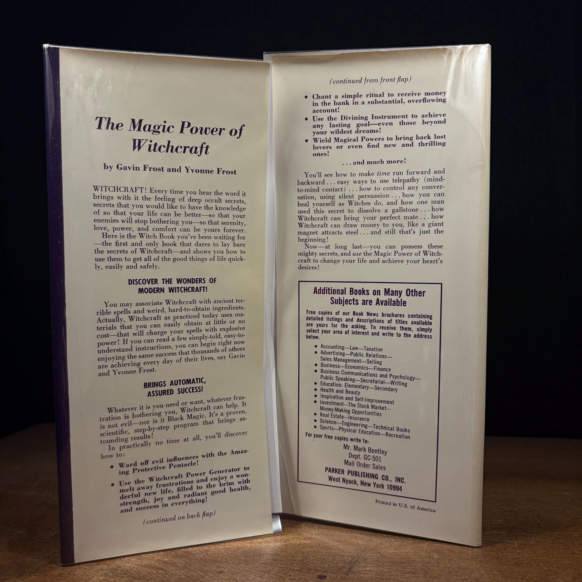 The Magic Power of Witchcraft / Gavin Frost and Yvonne Frost (1982) Vintage Hardcover Book
