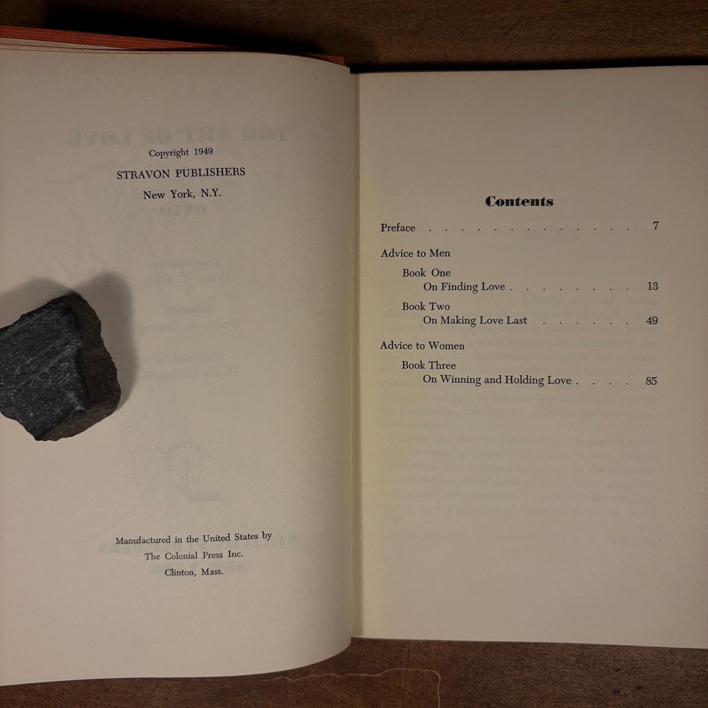The Art of Love / Ovid (1949) Vintage Hardcover Book