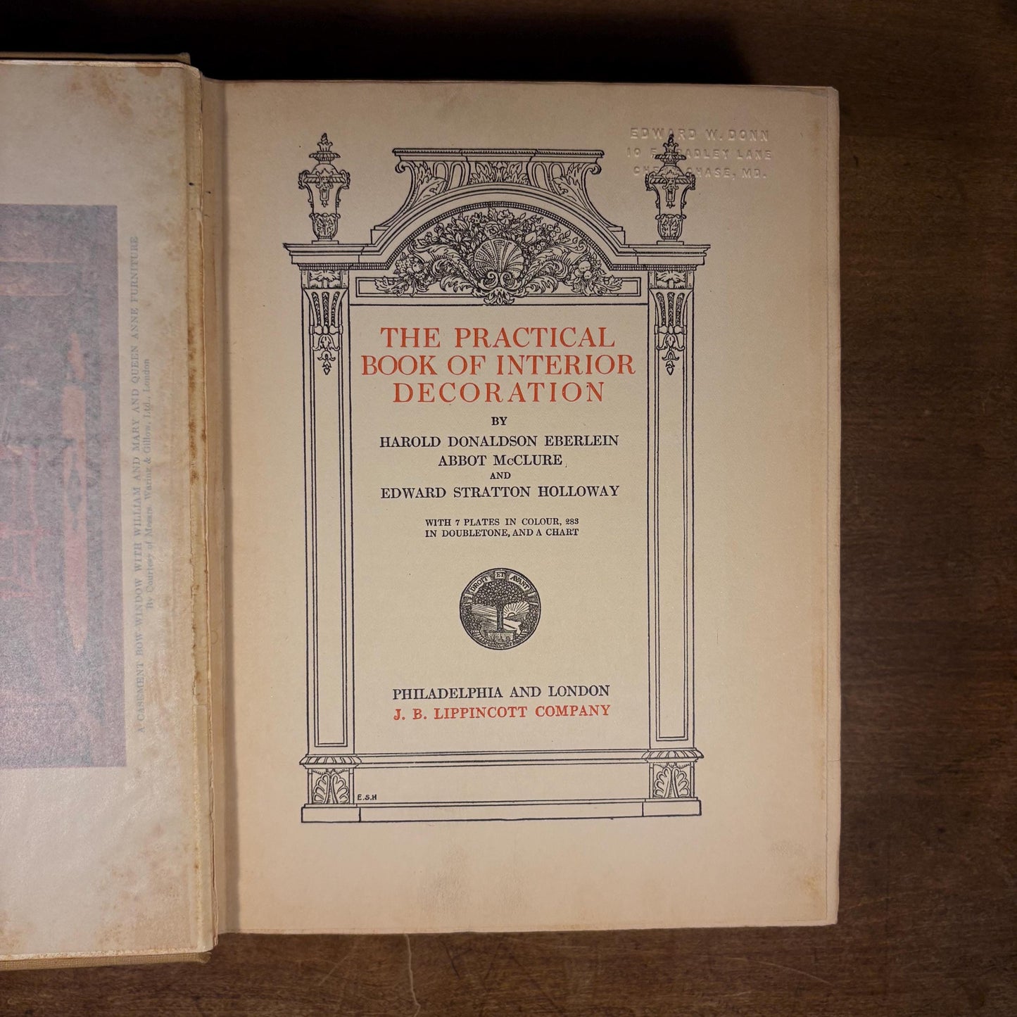 Early Printing - The Practical Book of Interior Decoration / Harold D. Eberlein, Abbot McClure and Edward S. Holloway (1919) Vintage Book