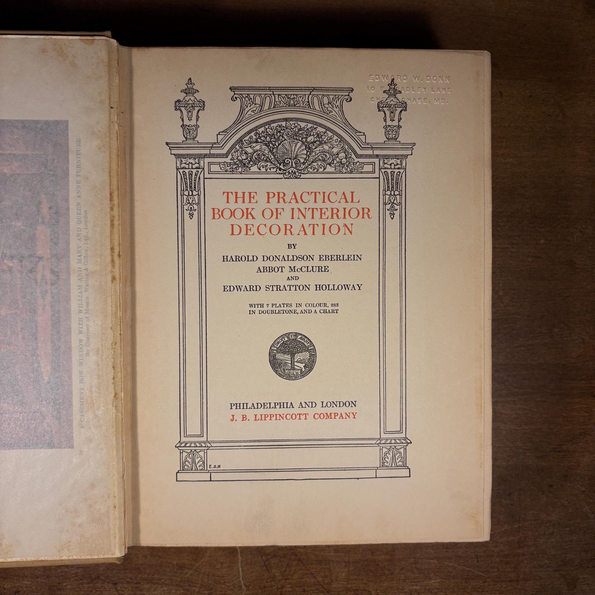 Early Printing - The Practical Book of Interior Decoration / Harold D. Eberlein, Abbot McClure and Edward S. Holloway (1919) Vintage Book
