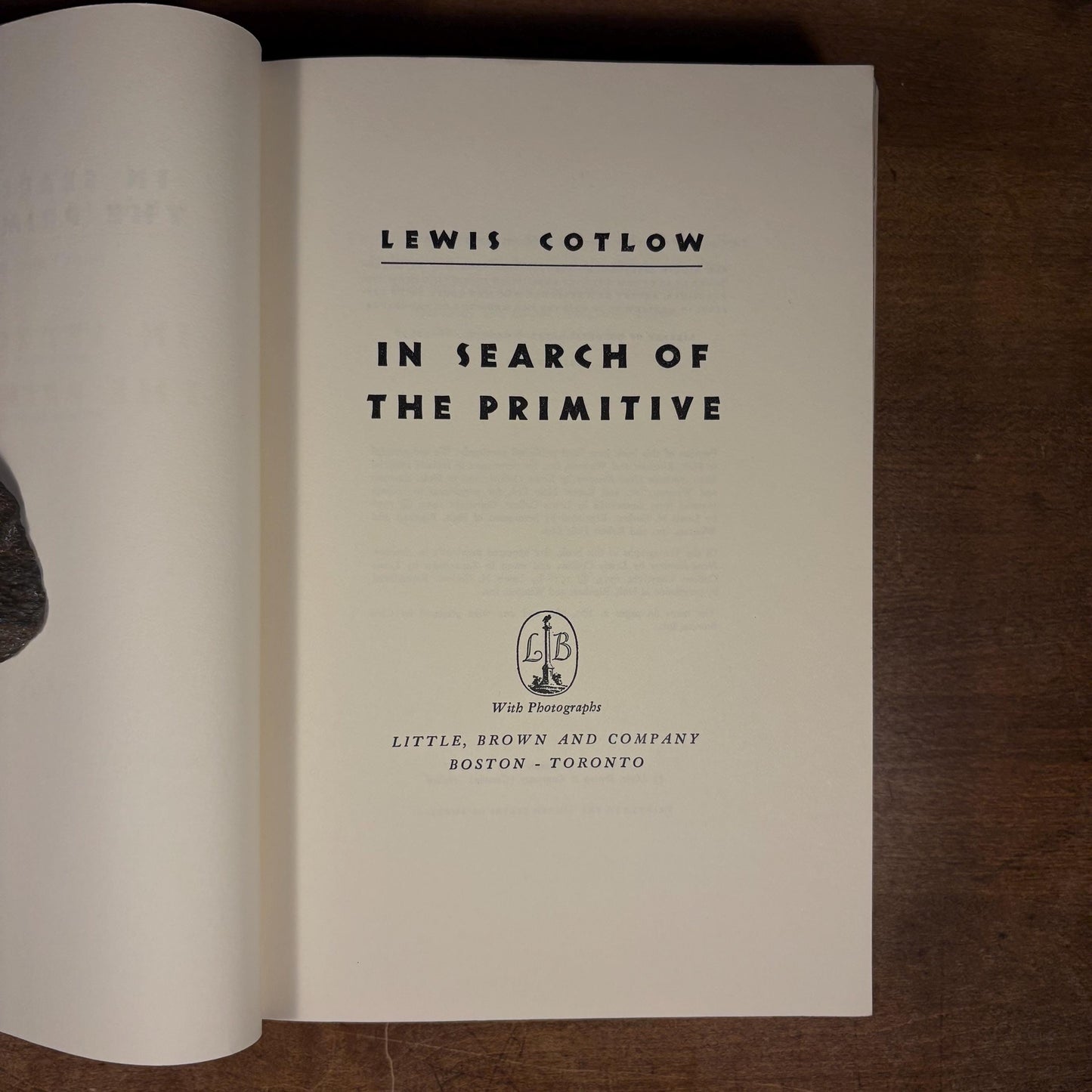 First Printing - In Search of the Primitive / Lewis Cotlow (1966) Vintage Hardcover Book