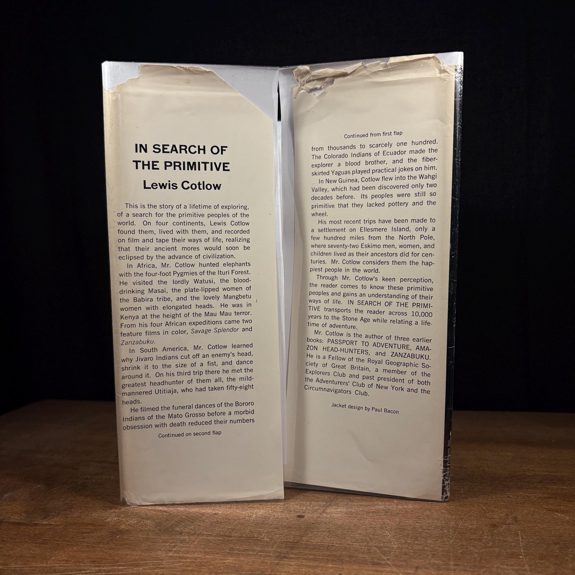 First Printing - In Search of the Primitive / Lewis Cotlow (1966) Vintage Hardcover Book