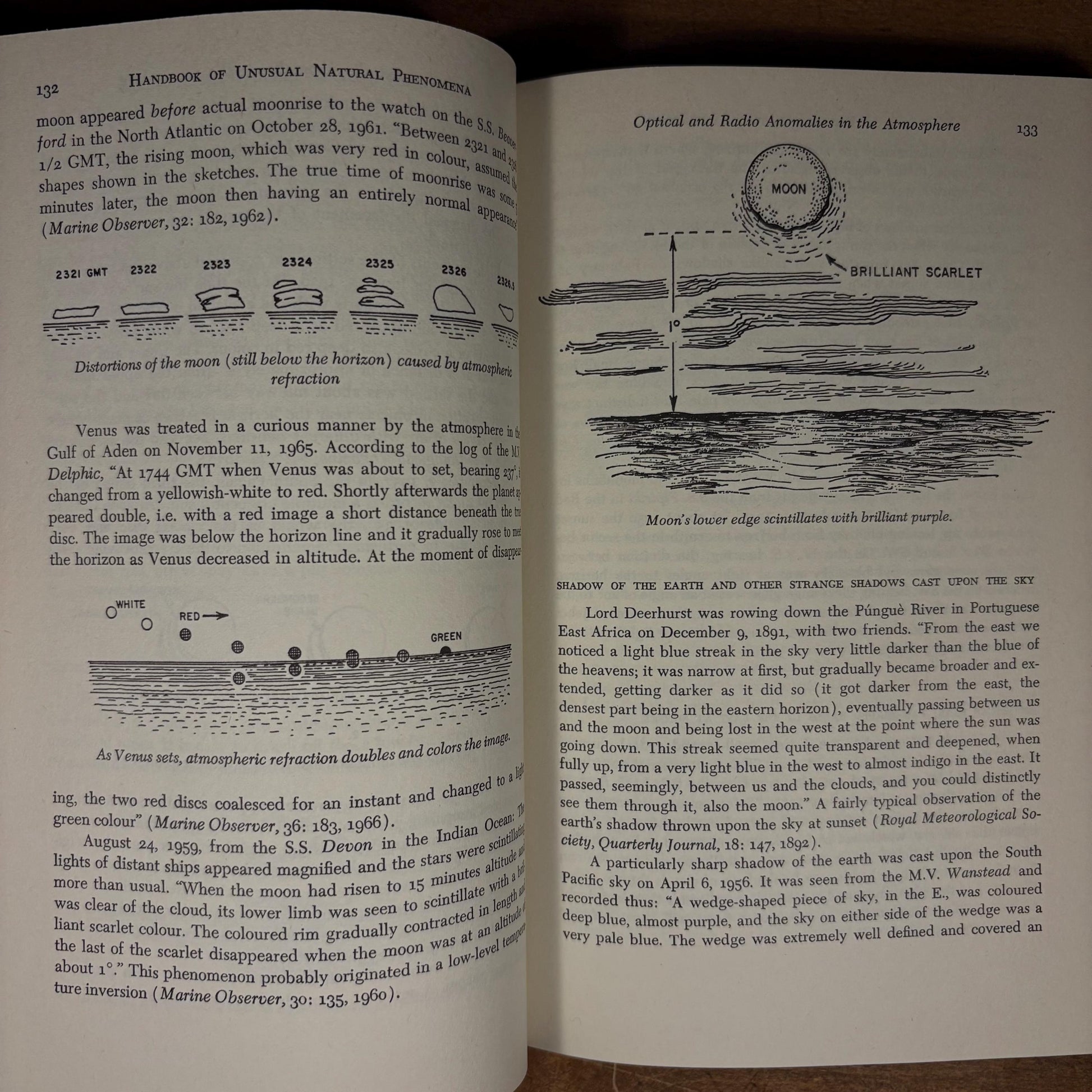 Handbook of Unusual Natural Phenomena: Eyewitness Accounts of Nature’s Greatest Mysteries / William Corliss (1986) Vintage Hardcover Book