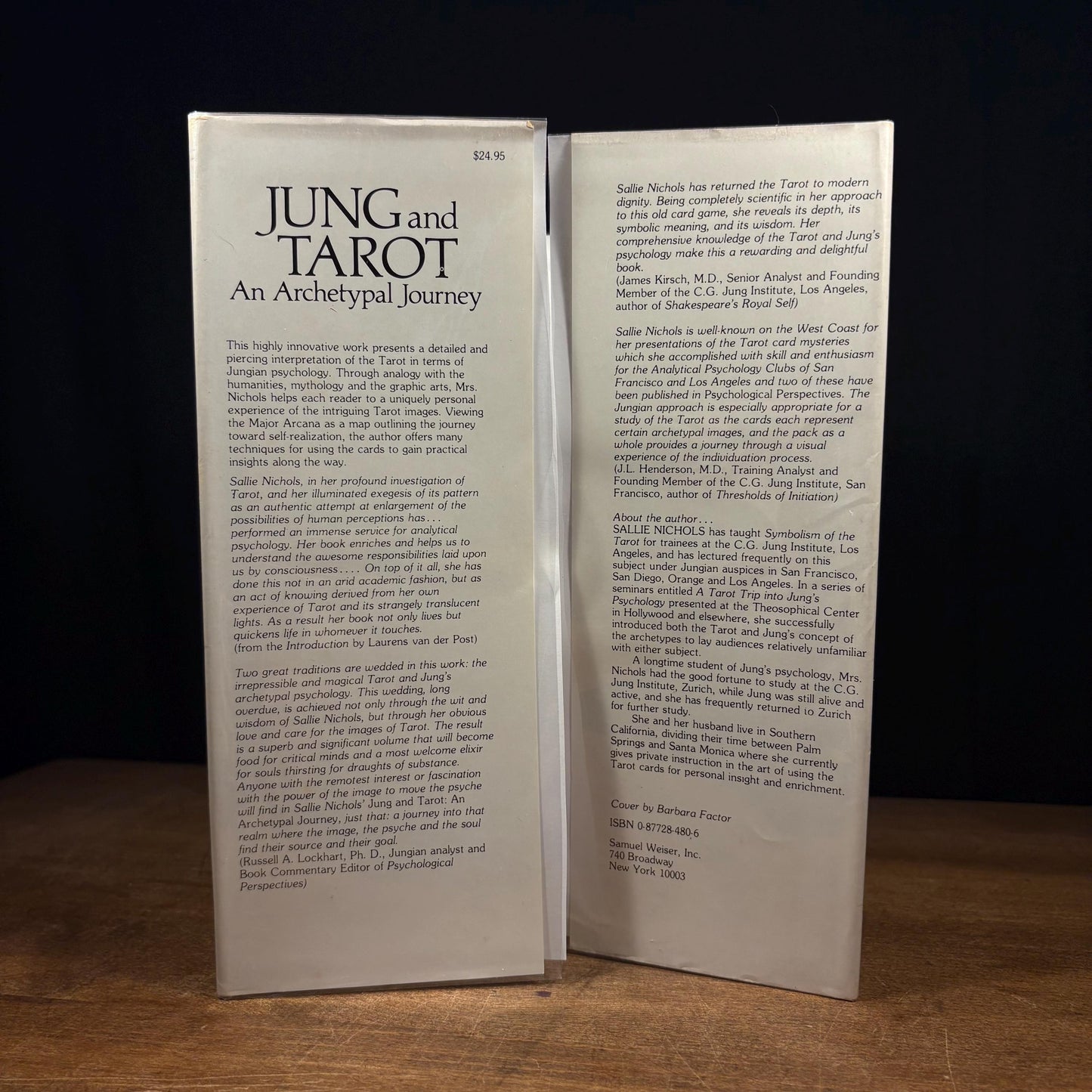 Second Printing - Jung and Tarot: An Archetypal Journey / Sallie Nichols (1982) Vintage Hardcover Book