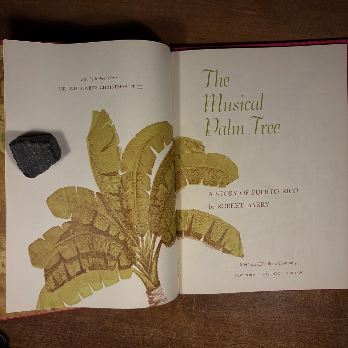 Second Printing - The Musical Palm Tree: A Story of Puerto Rico / Robert Barry (1965) Vintage Hardcover Children’s Book