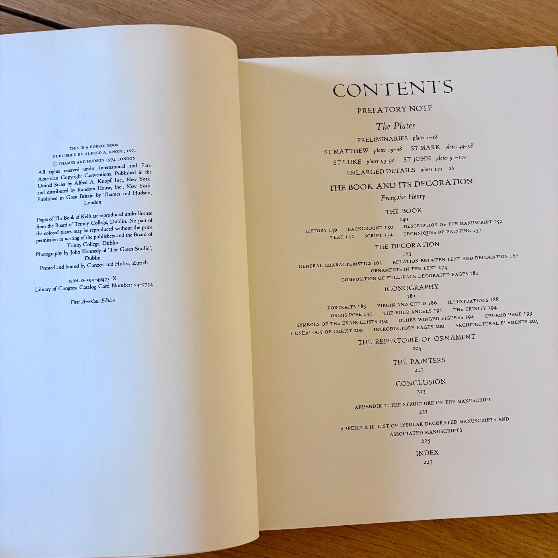 The Book of Kells: Reproductions from the Manuscripts in Trinity College Dublin (1977) Vintage Hardcover Book