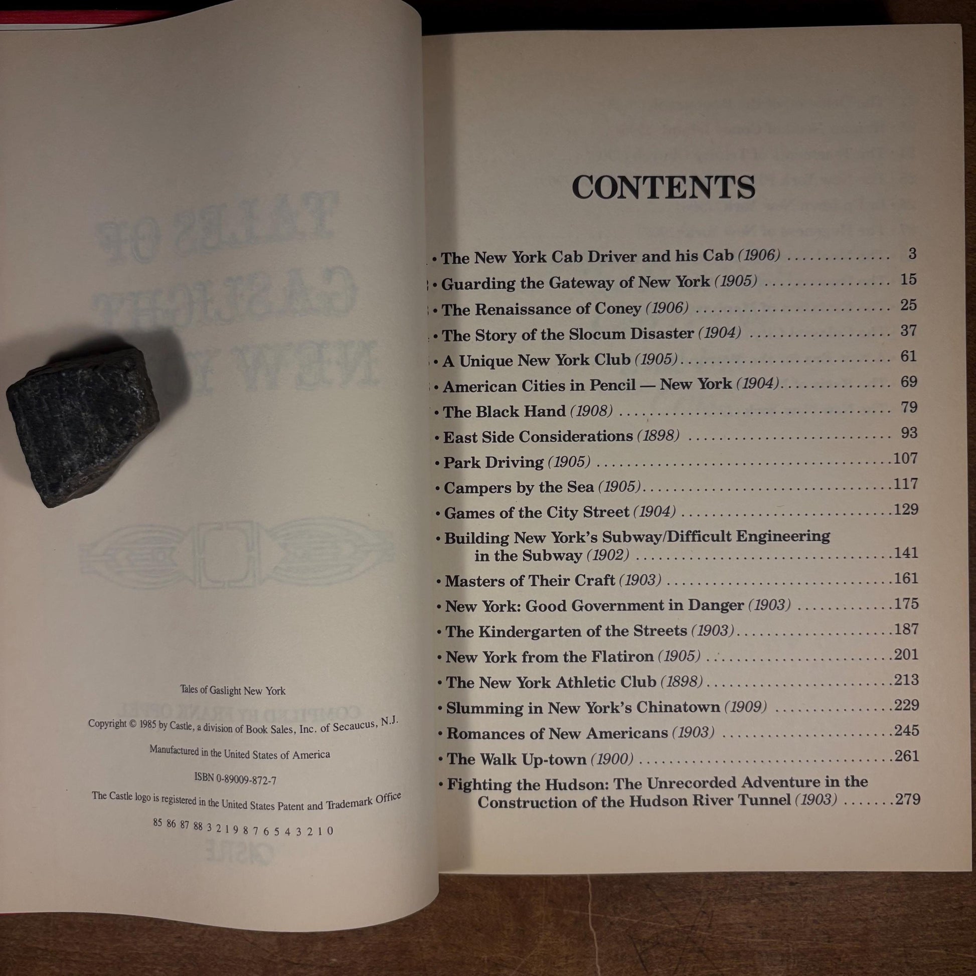 Tales of Gaslight New York / Frank Oppel (1985) Vintage Hardcover Book