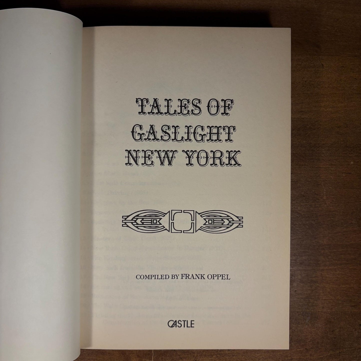 Tales of Gaslight New York / Frank Oppel (1985) Vintage Hardcover Book