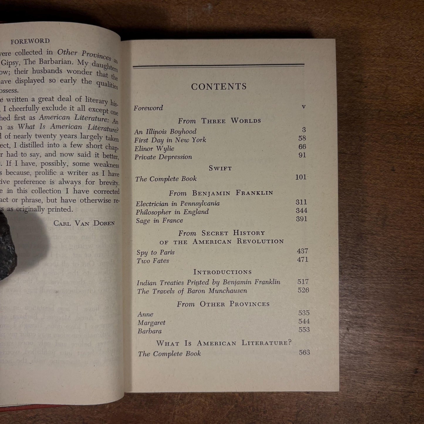 First Printing - The Viking Portable Library: Carl Van Doren / Carl Van Doren (1945) Vintage Hardcover Book