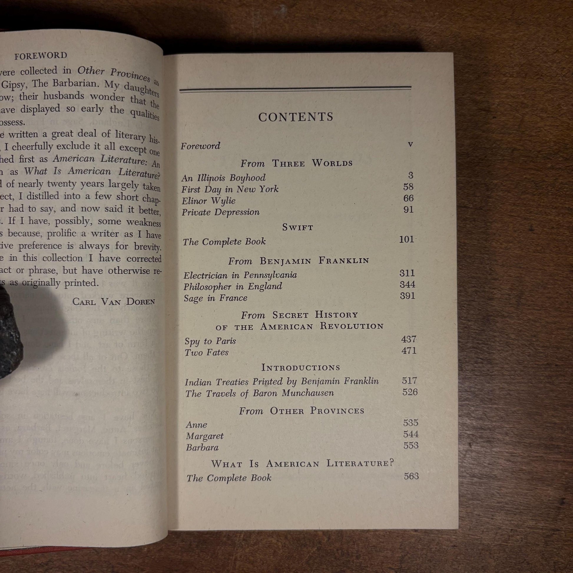First Printing - The Viking Portable Library: Carl Van Doren / Carl Van Doren (1945) Vintage Hardcover Book