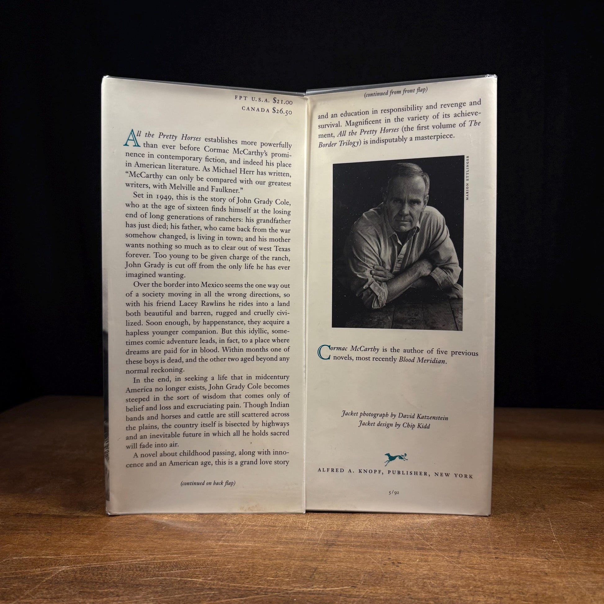 First Printing, Second State - All the Pretty Horses / Cormac McCarthy (1992) Vintage Hardcover Book