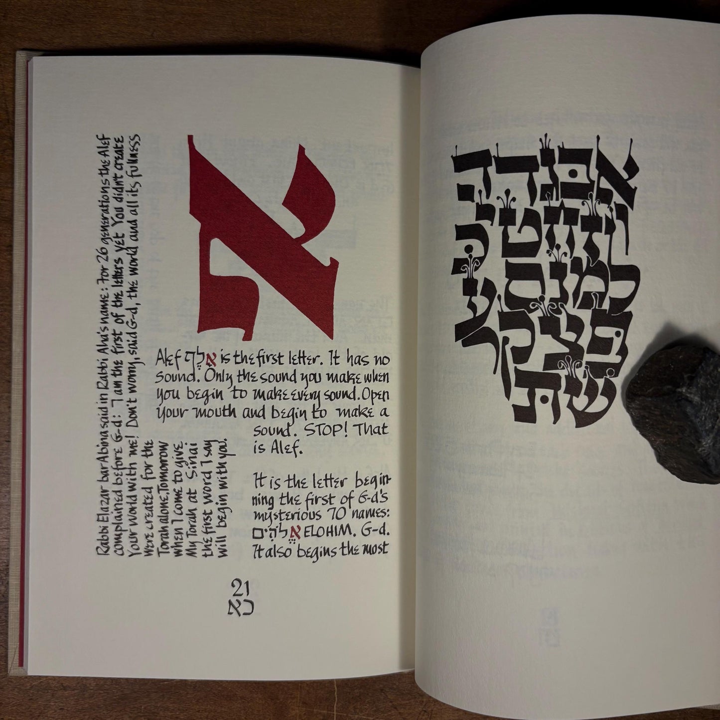 The Book of Letters: A Mystical Alef-bait by Lawrence Kushner (1990) Vintage Hardcover Book