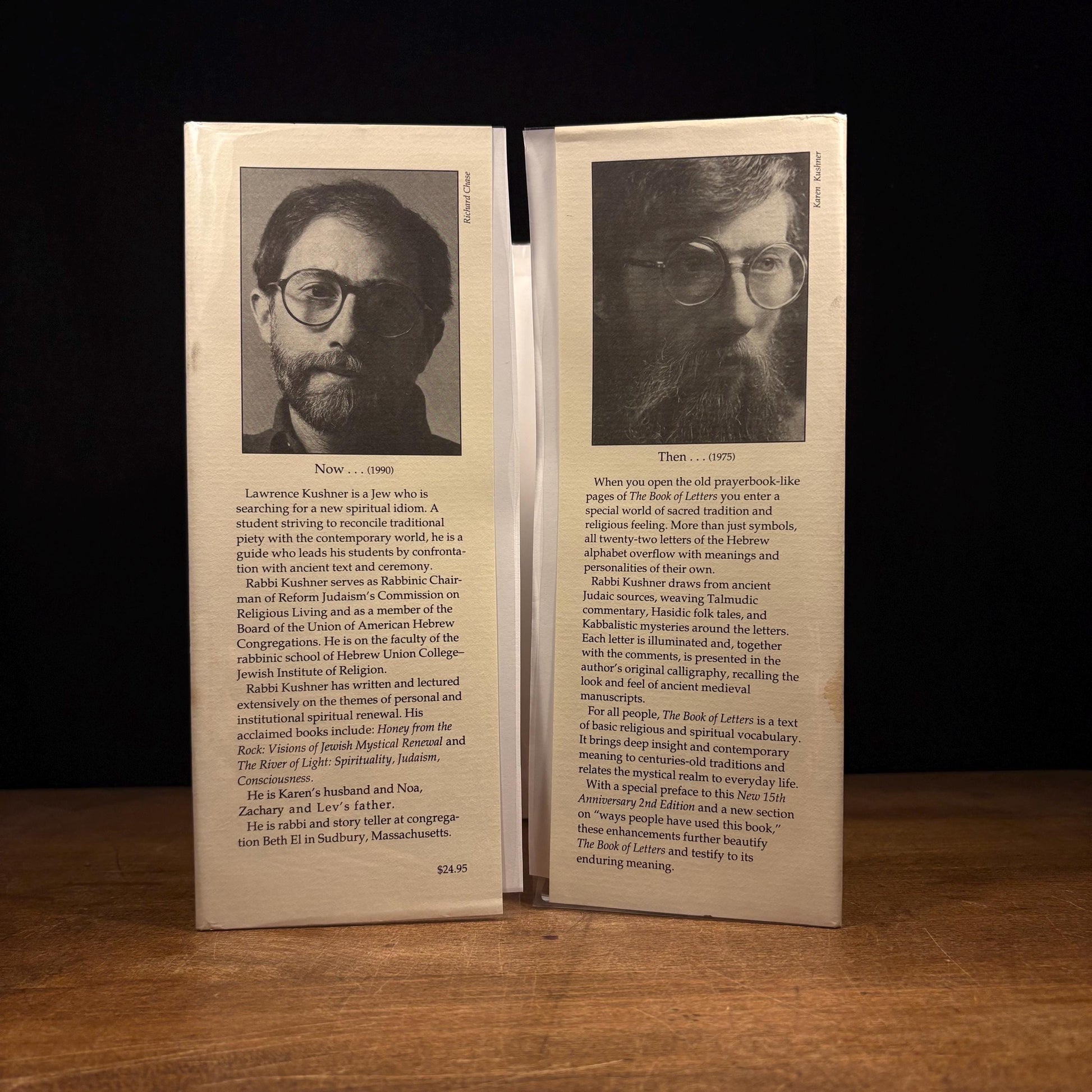 The Book of Letters: A Mystical Alef-bait by Lawrence Kushner (1990) Vintage Hardcover Book