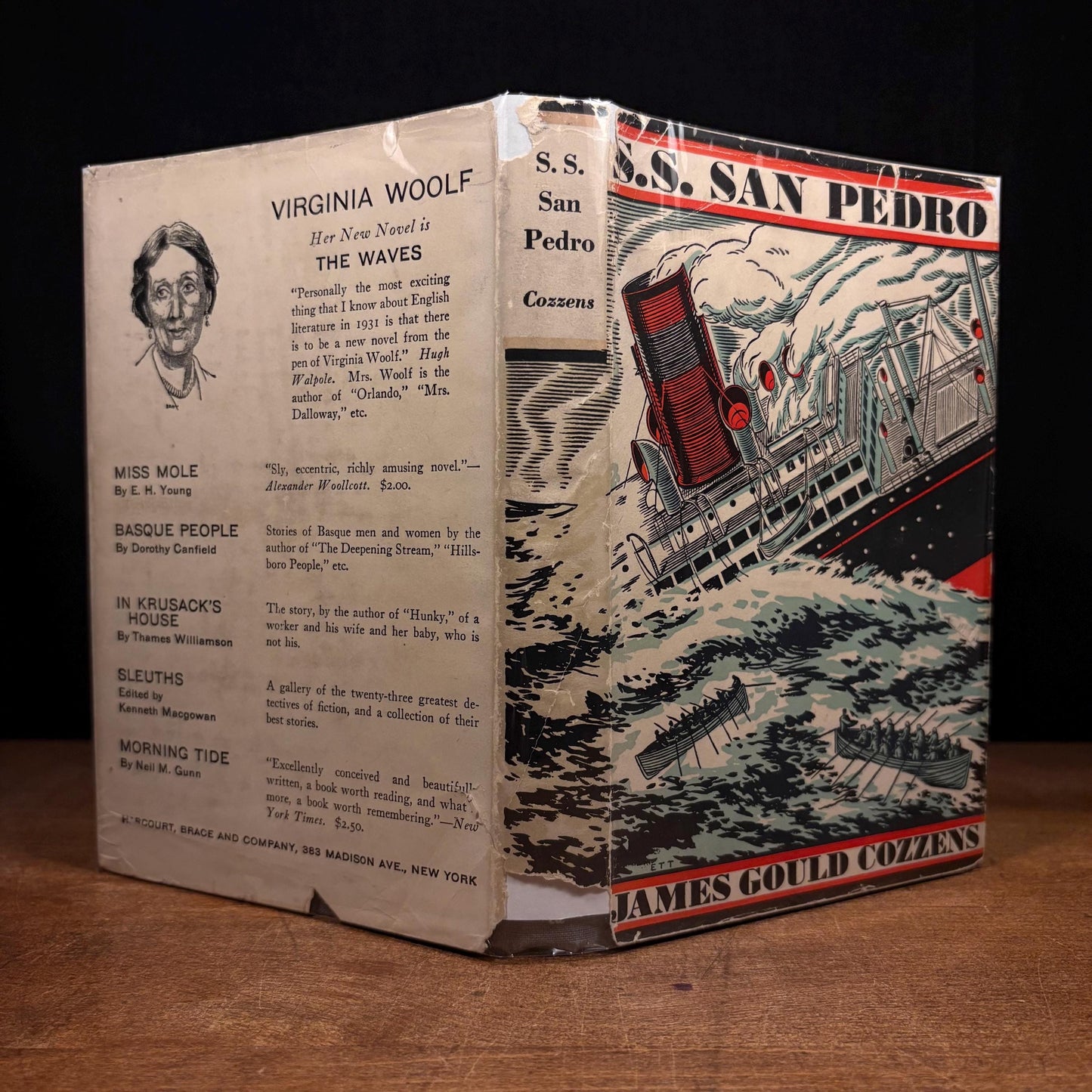 First Printing - S.S. San Pedro / James Gould Cozzens (1931) Vintage Hardcover Book