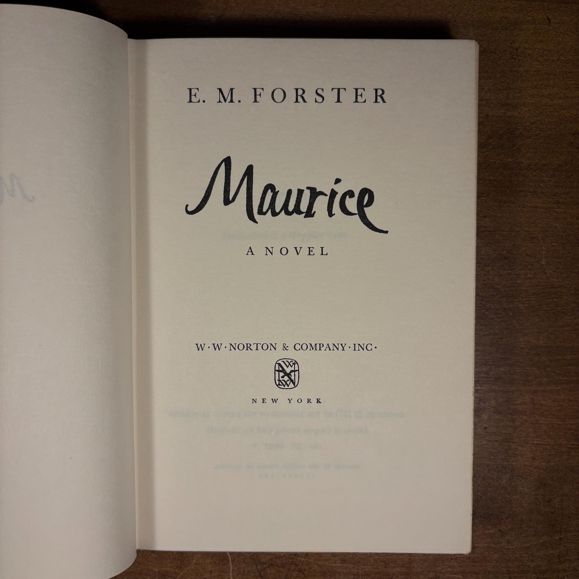 First American Printing - Maurice / E. M. Forster (1971) Vintage Hardcover Book