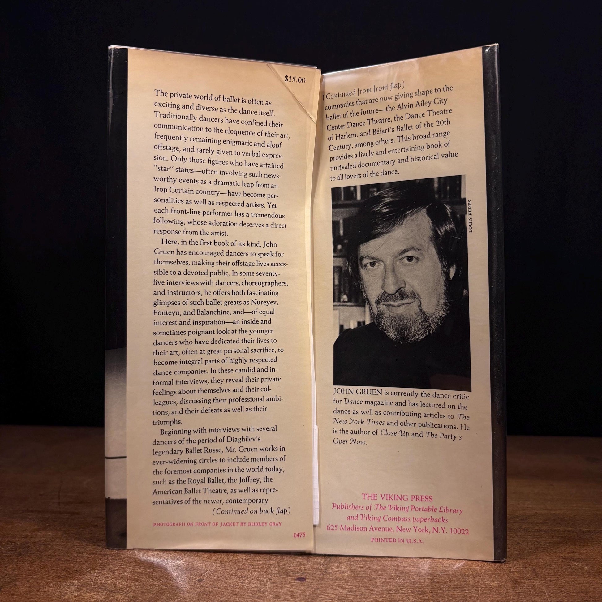 First Printing - The Private World of Ballet / John Gruen (1975) Vintage Hardcover Book