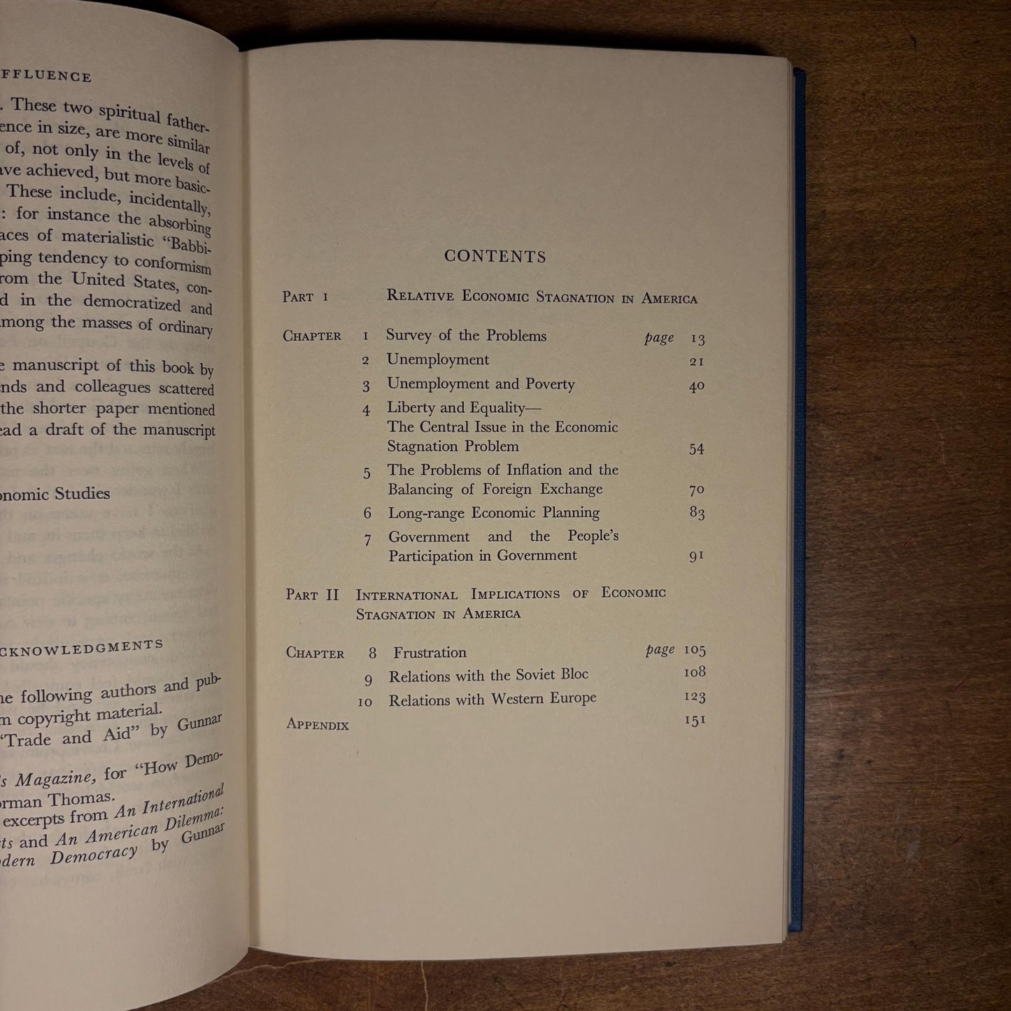 First Printing - Challenge to Affluence / Gunnar Myrdal (1963) Vintage Hardcover Book