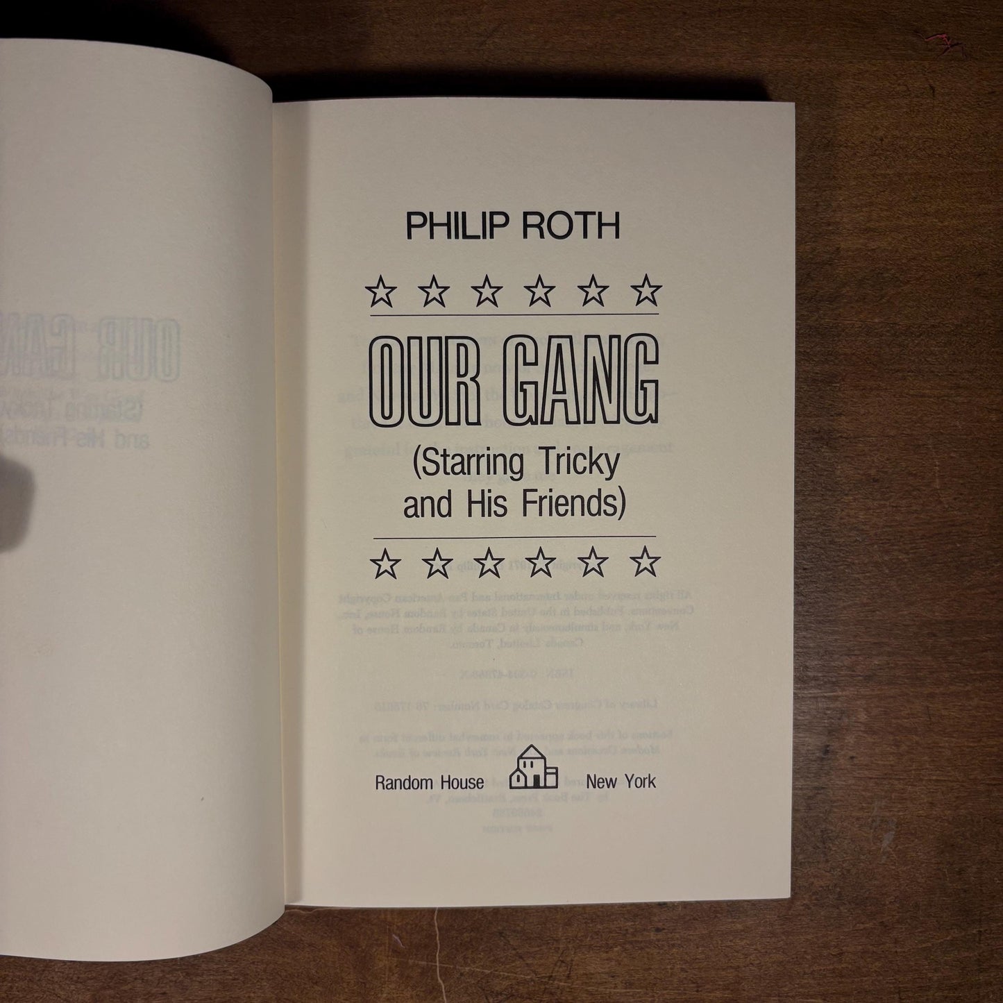 First Printing - Our Gang / Philip Roth (1971) Vintage Hardcover Book