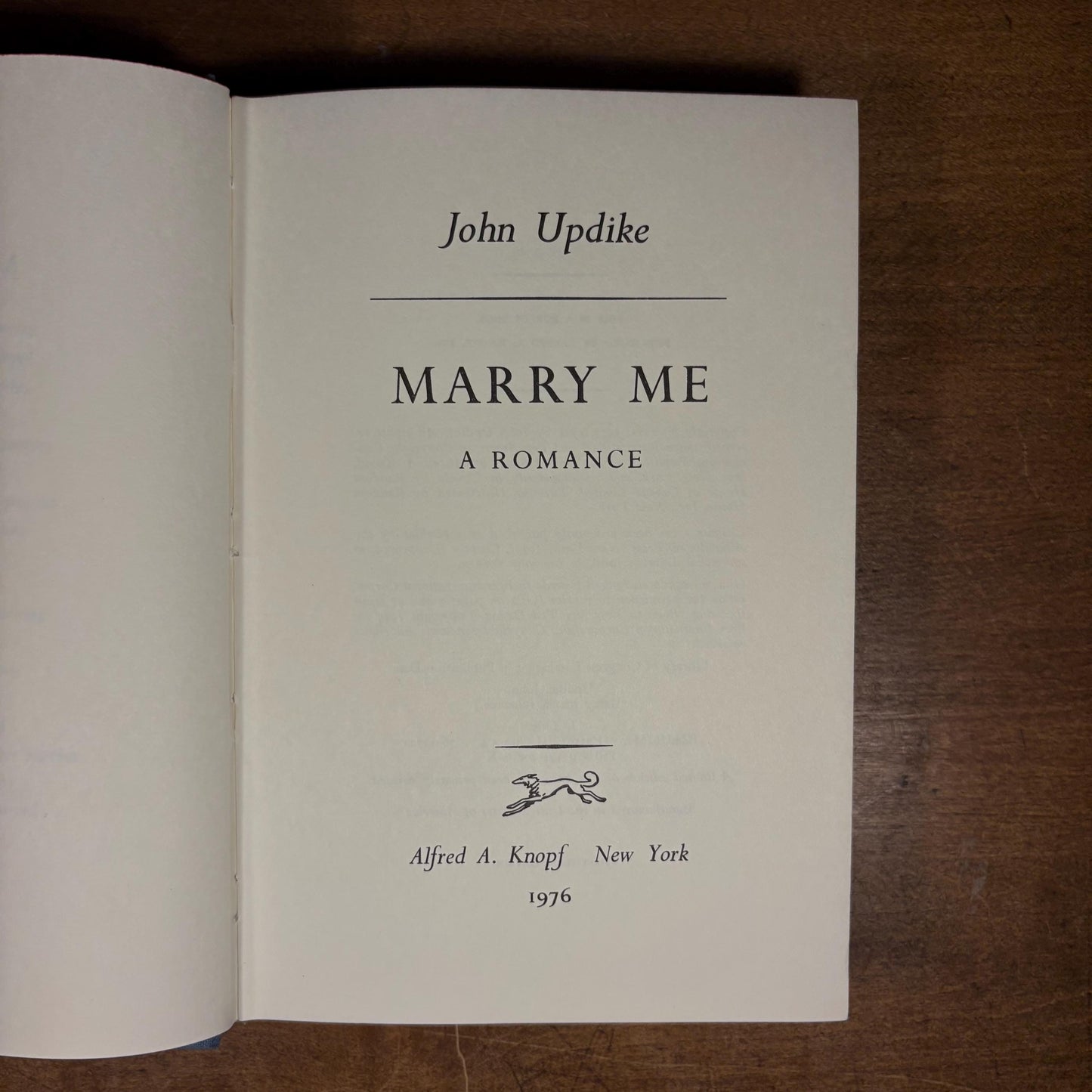 First Printing - Marry Me: A Romance / John Updike (1976) Vintage Hardcover Book