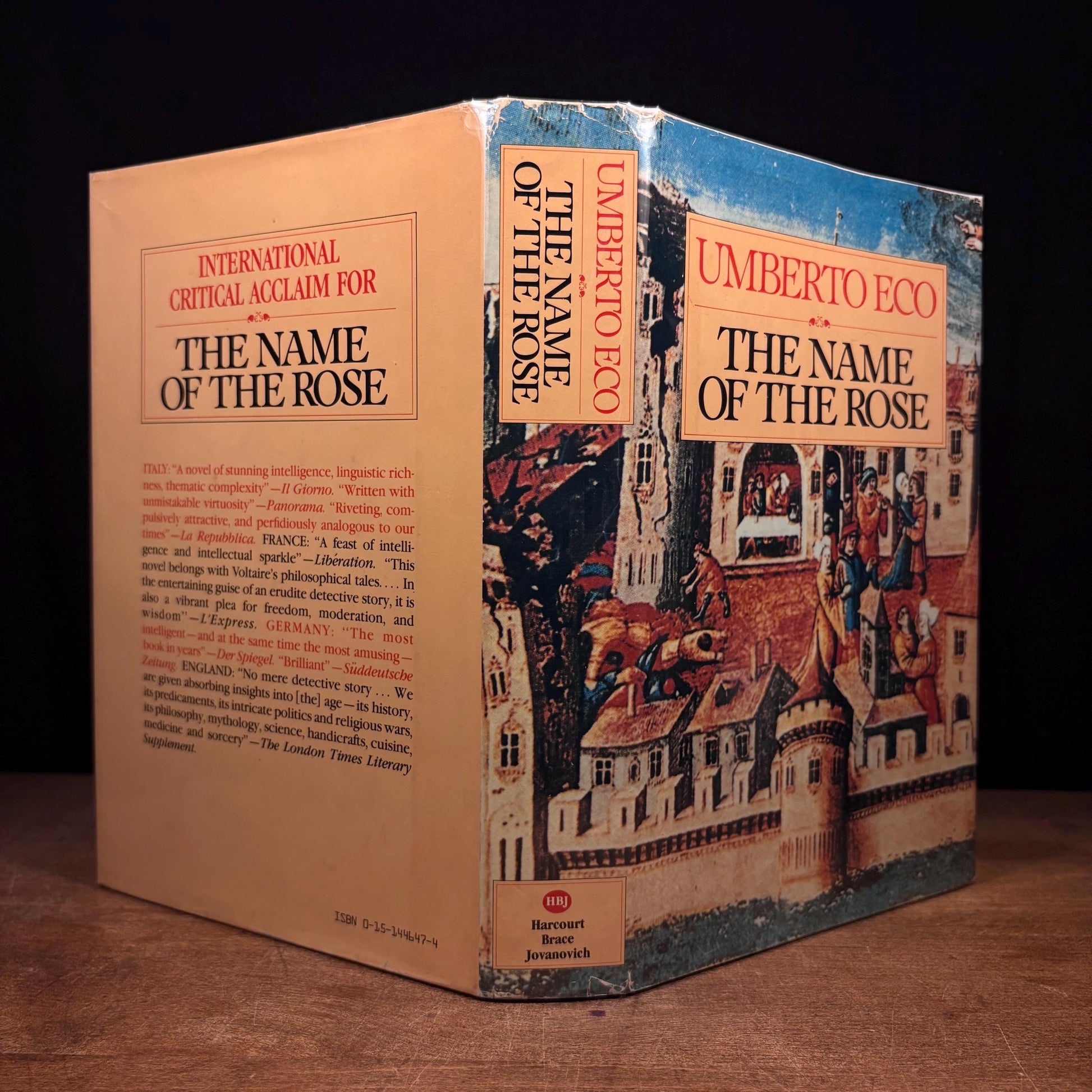 First American Printing - The Name of the Rose / Umberto Eco (1983) Vintage Hardcover Book