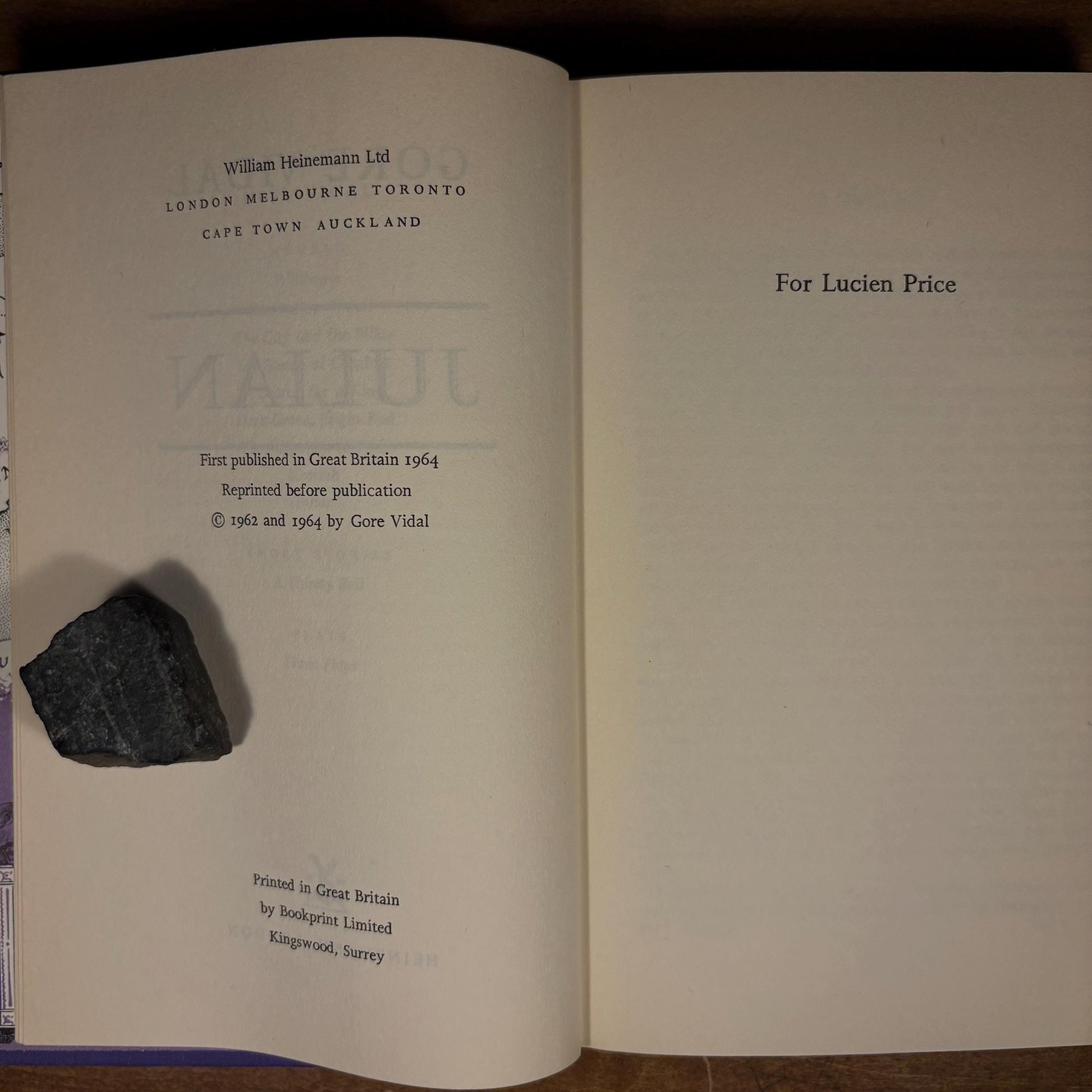 Early UK Printing - Julian / Gore Vidal (1964) Vintage Hardcover Book