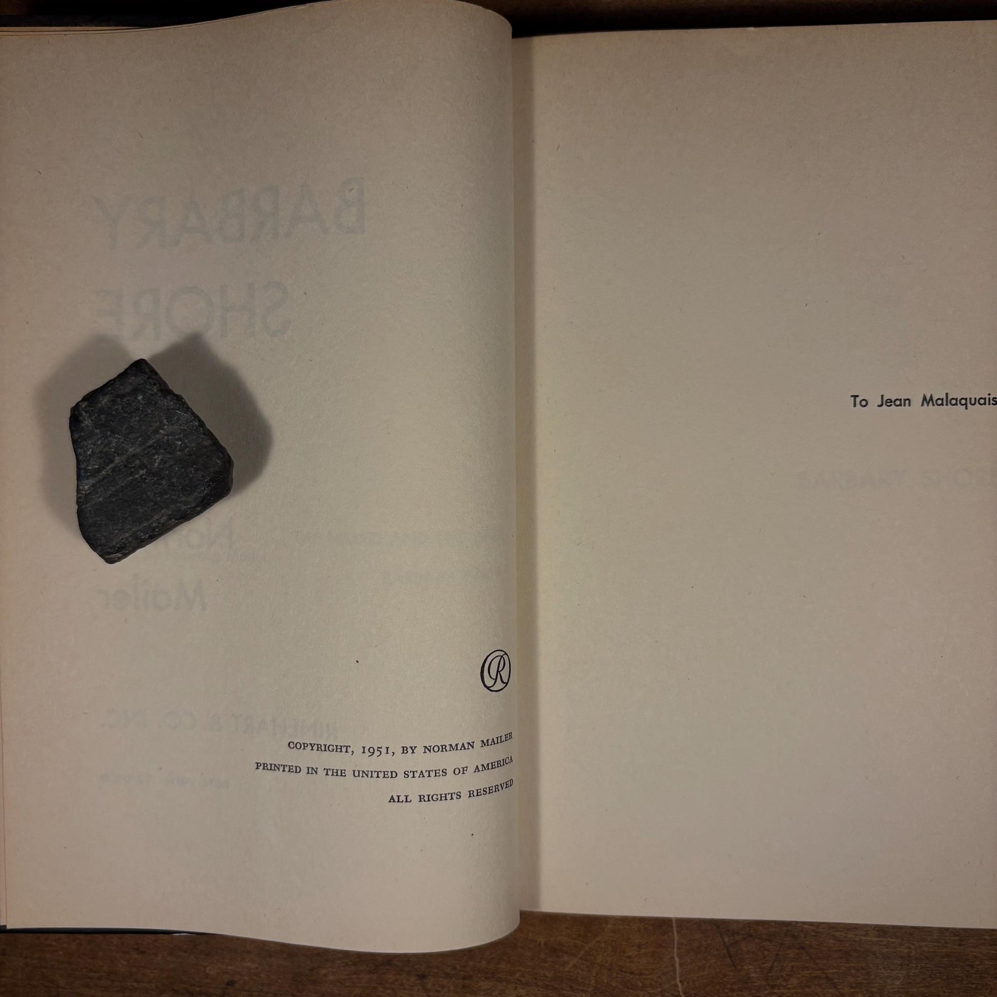 First Printing - Barbary Shore / Norman Mailer (1951) Vintage Hardcover Book