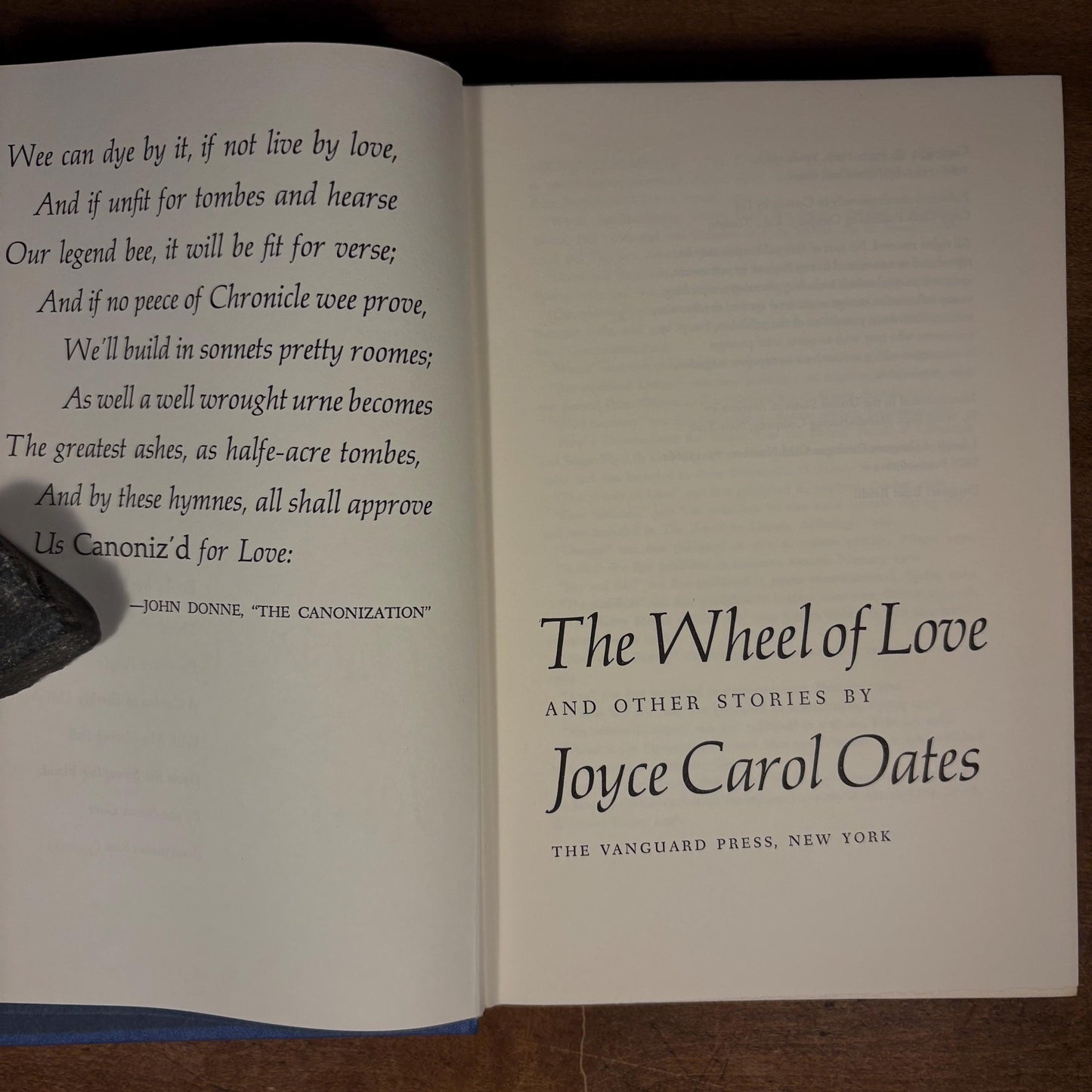 First Printing - The Wheel of Love and Other Stories / Joyce Carol Oates (1970) Vintage Hardcover Book