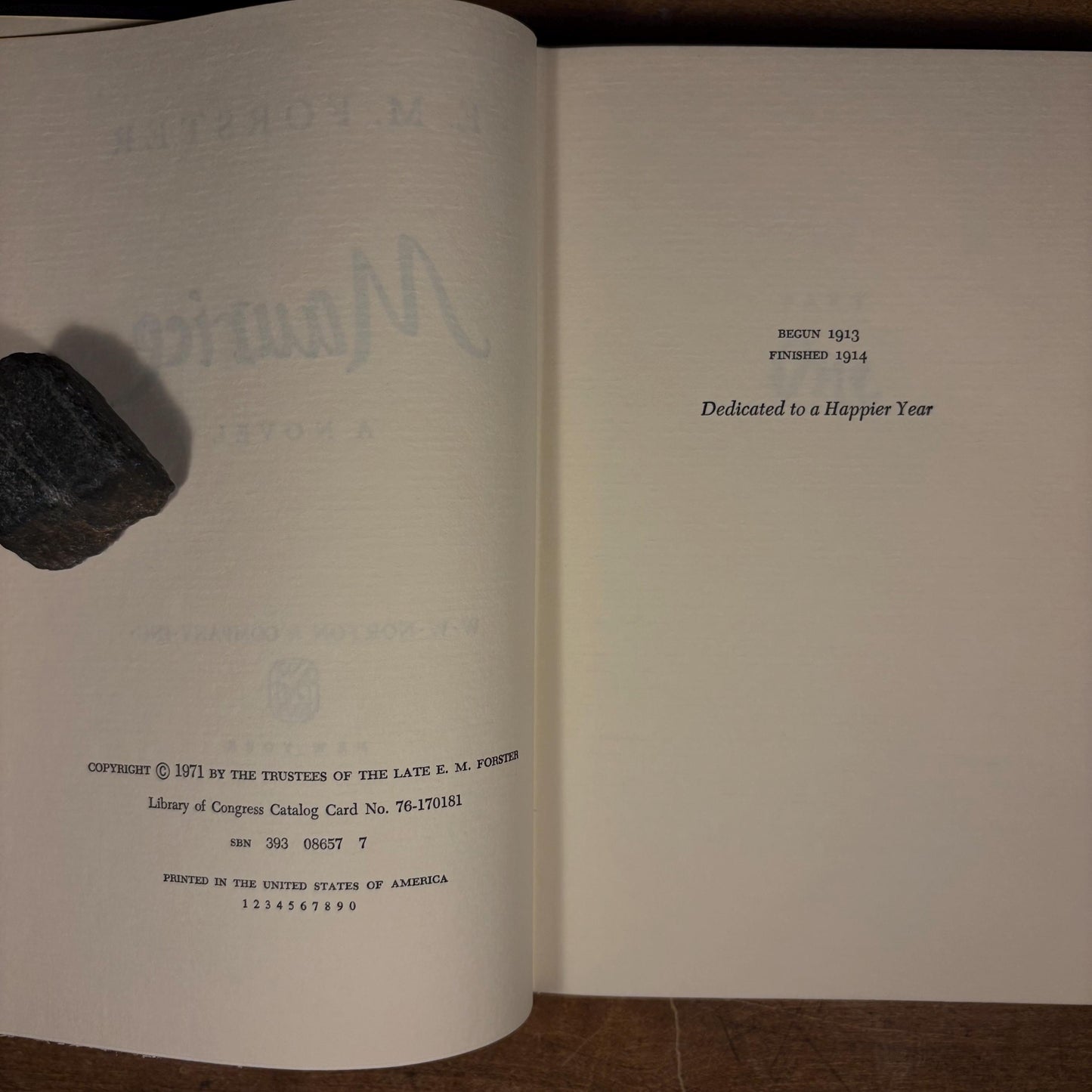 First American Printing - Maurice / E. M. Forster (1971) Vintage Hardcover Book