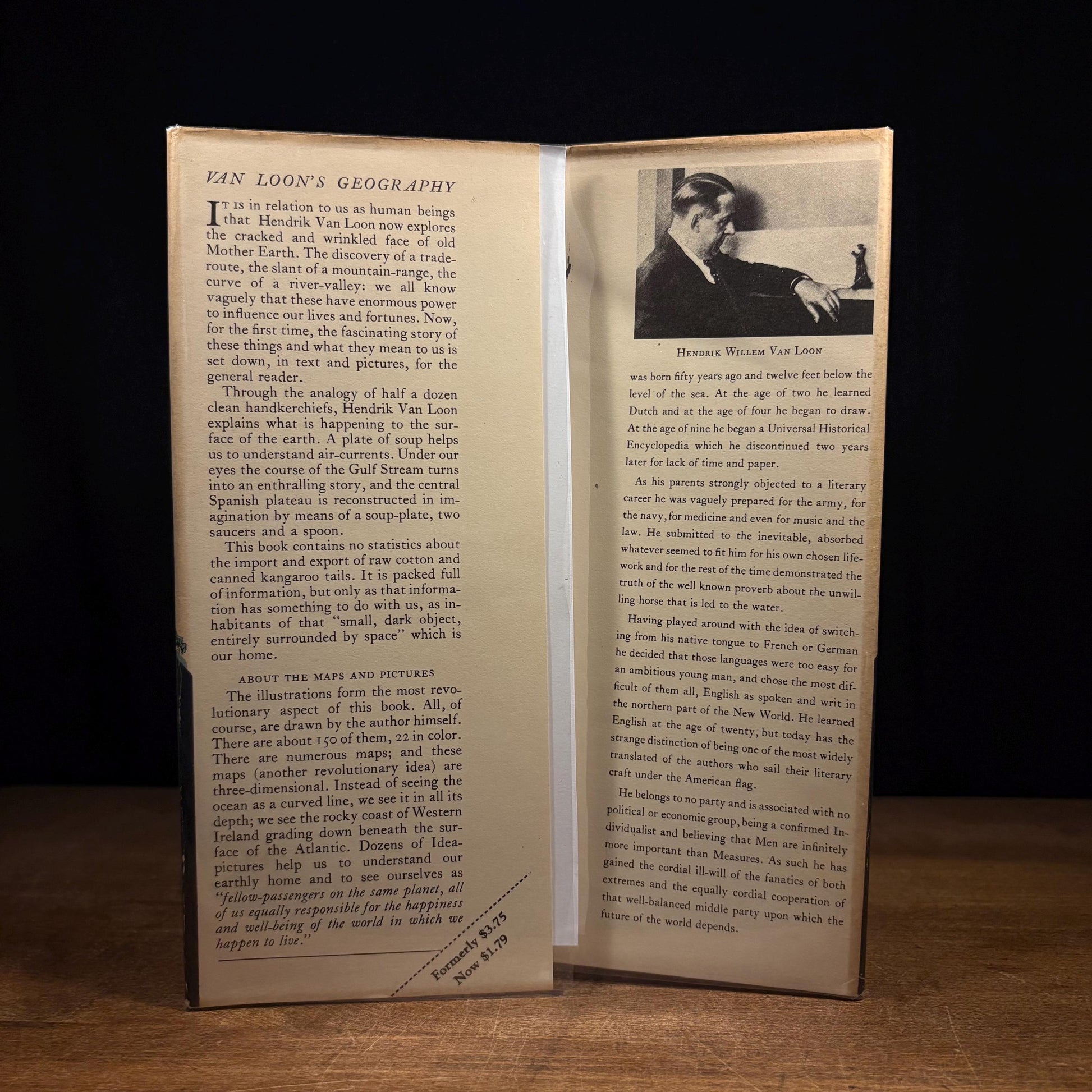 Early Printing - Van Loon’s Geography: The Story of the World We Live In / Hendrik Willem Van Loon (1937) Vintage Hardcover Book