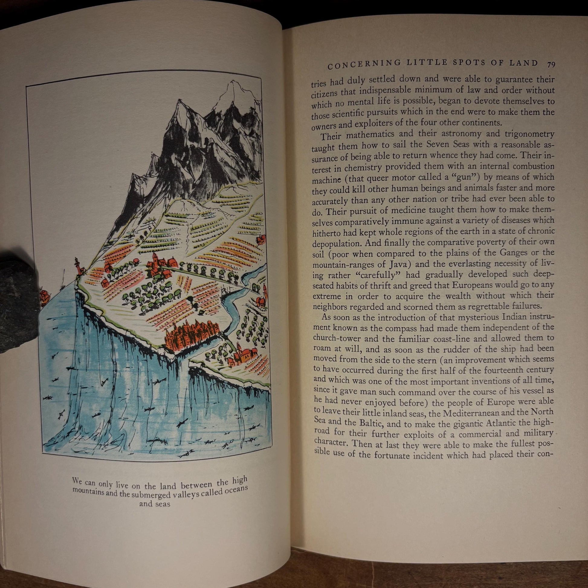 Early Printing - Van Loon’s Geography: The Story of the World We Live In / Hendrik Willem Van Loon (1937) Vintage Hardcover Book
