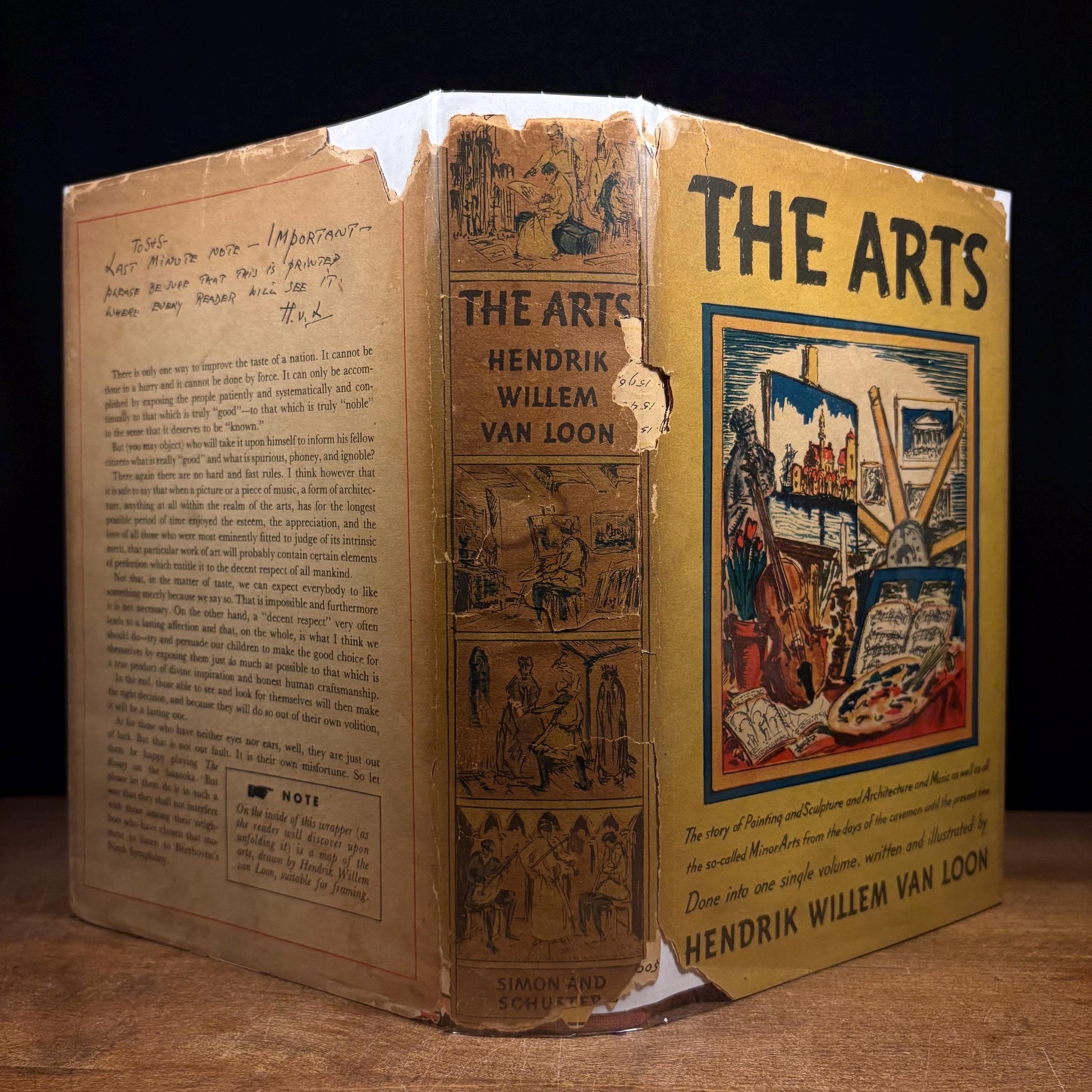 First Printing - The Arts / Hendrik Willem Van Loon (1937) Vintage Hardcover Book