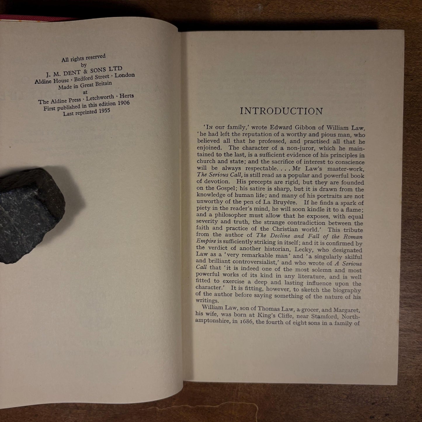 Everyman’s Library - A Serious Call to a Devout and Holy Life / William Law (1955) Vintage Hardcover Book