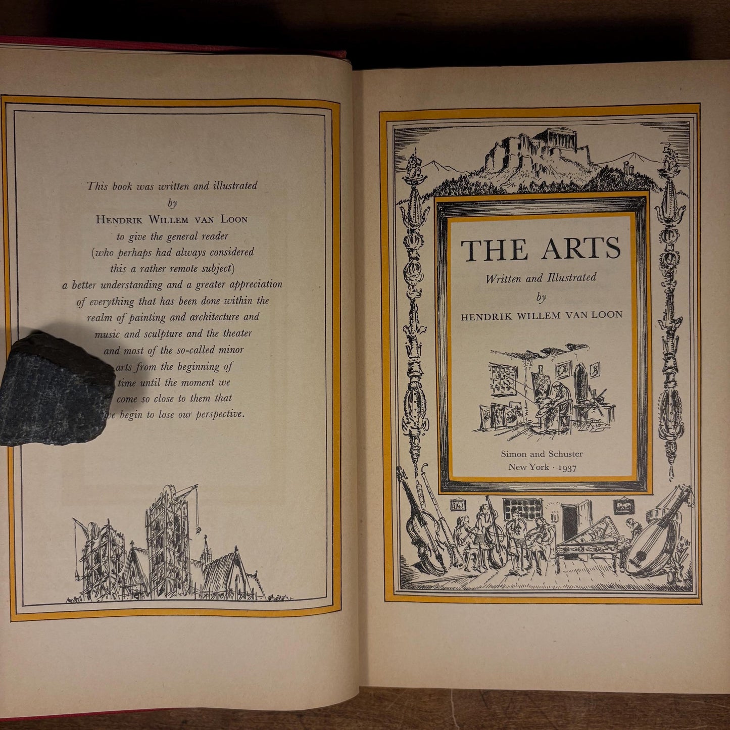 First Printing - The Arts / Hendrik Willem Van Loon (1937) Vintage Hardcover Book