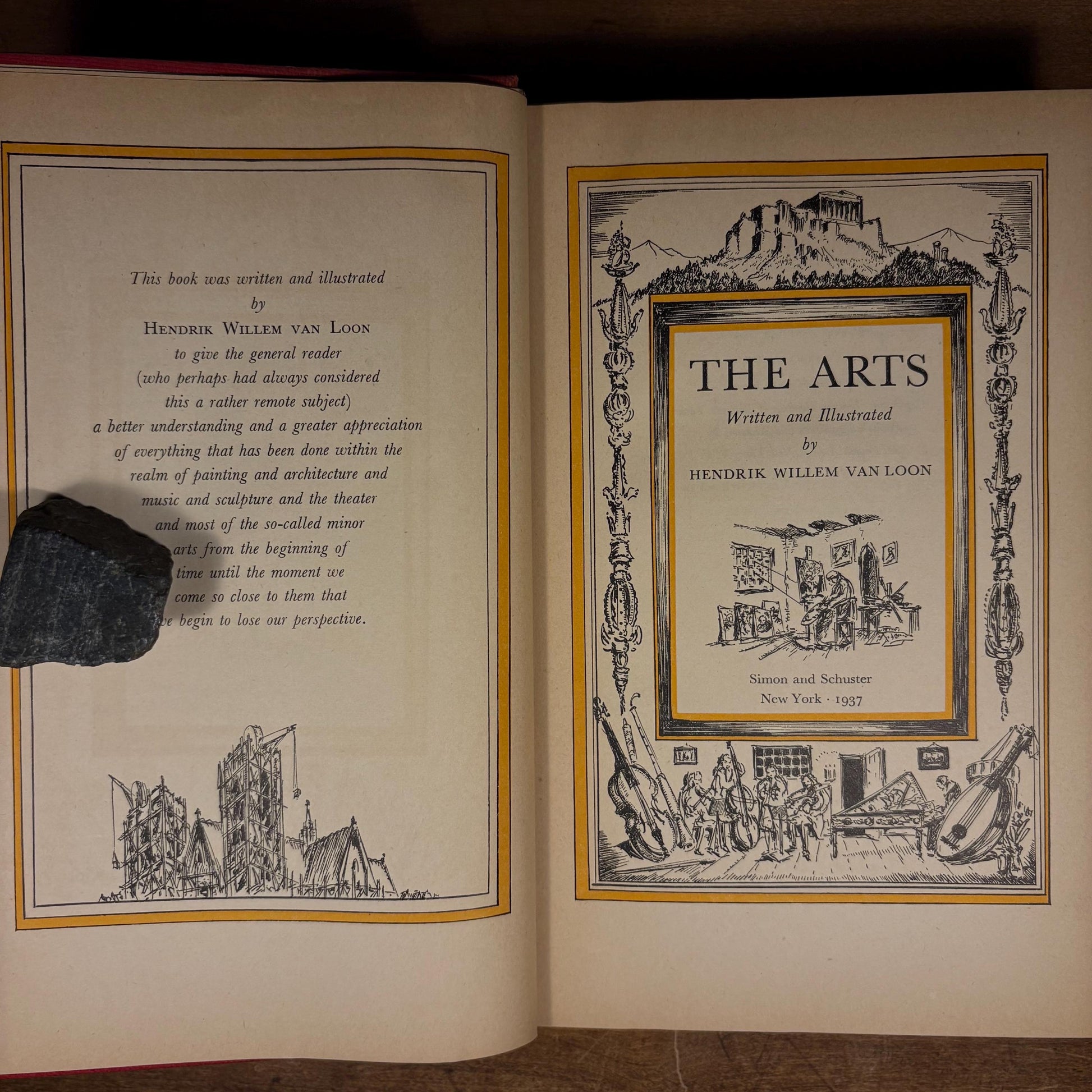 First Printing - The Arts / Hendrik Willem Van Loon (1937) Vintage Hardcover Book
