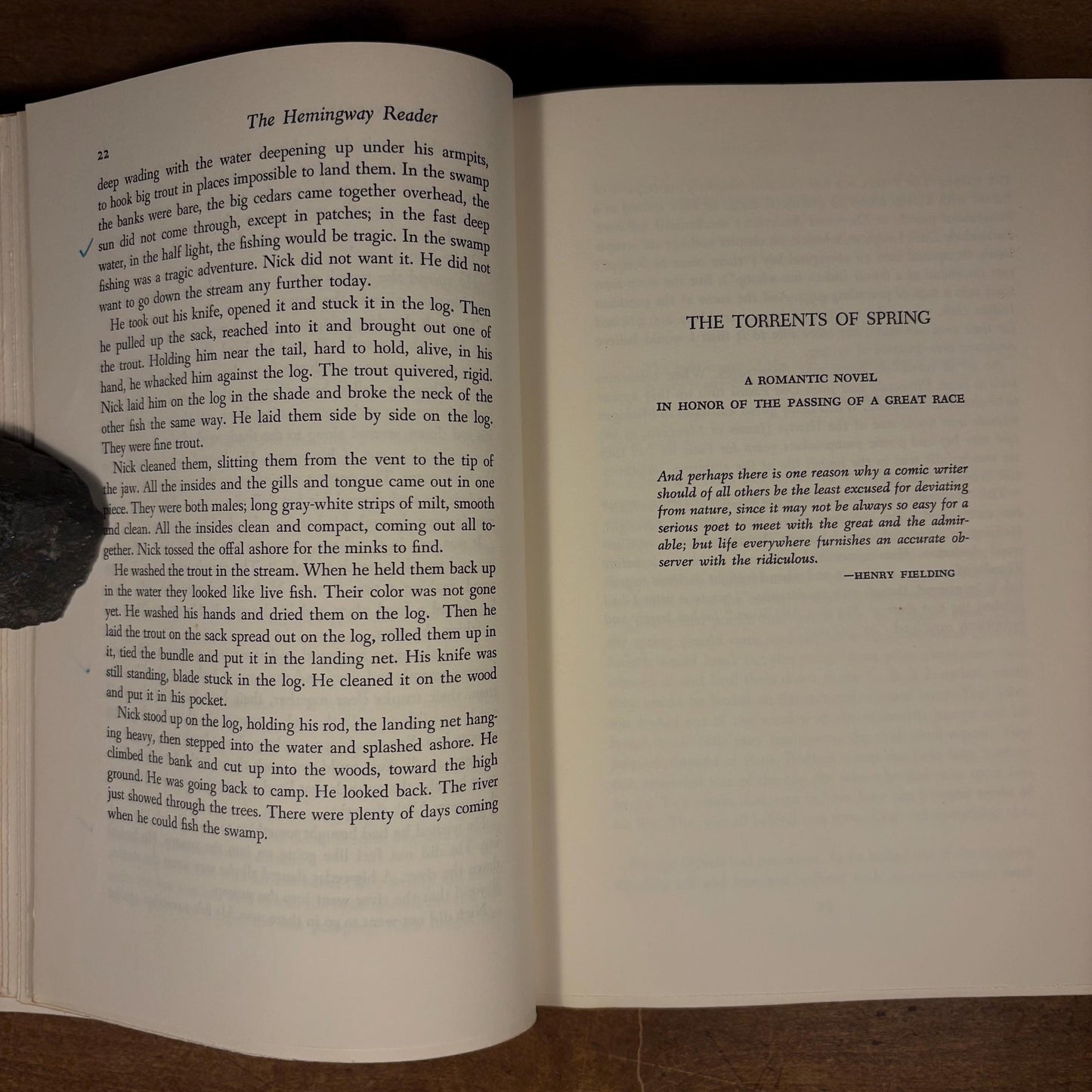 The Hemingway Reader / Ernest Hemingway (1957) Vintage Hardcover Book