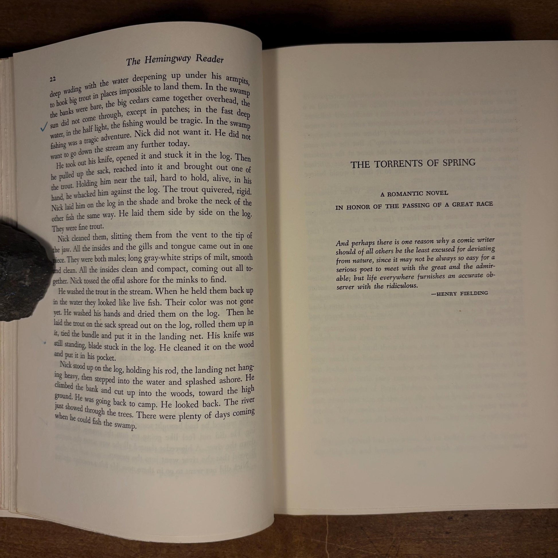 The Hemingway Reader / Ernest Hemingway (1957) Vintage Hardcover Book