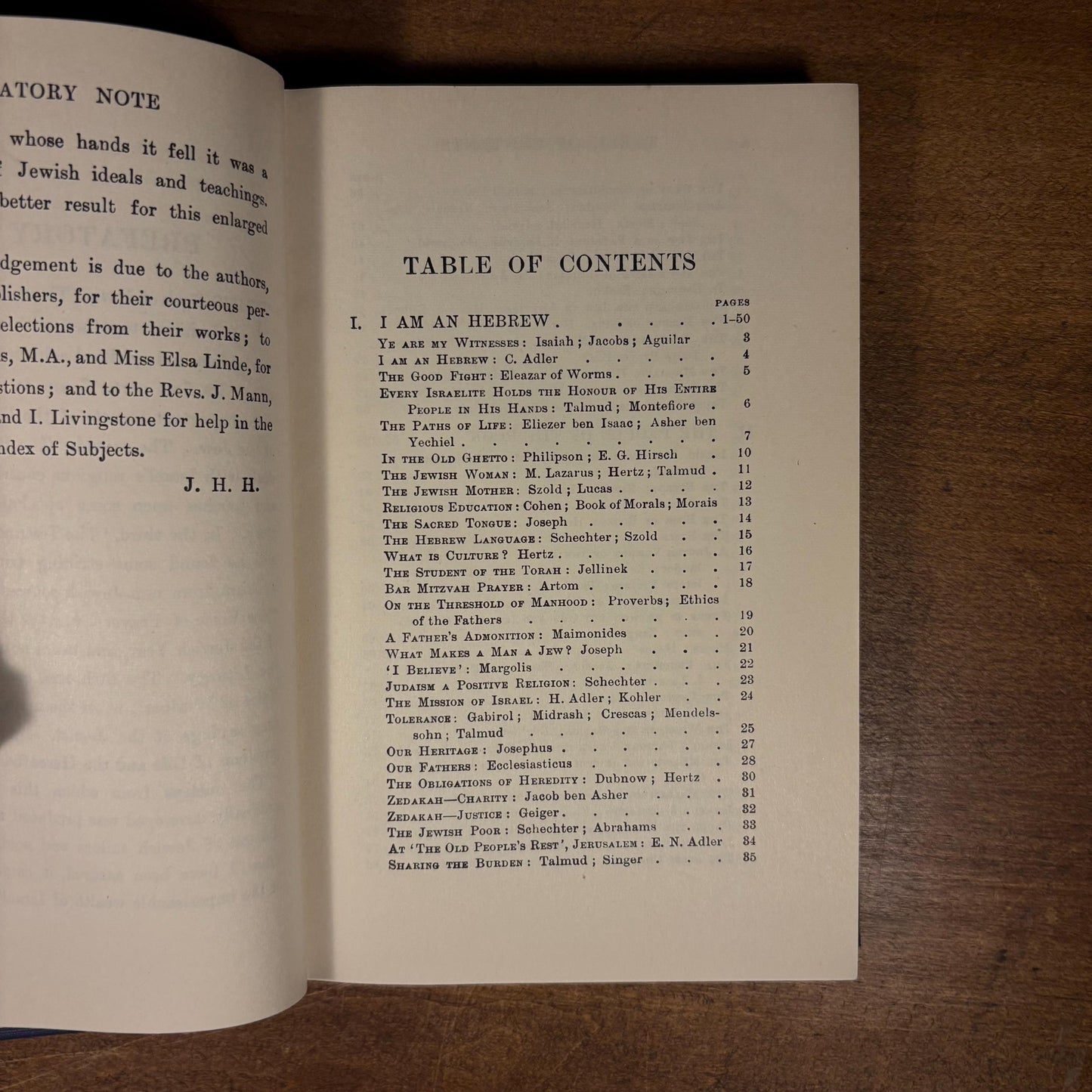 A Book of Jewish Thoughts / J. H. Hertz (1940s) Vintage Hardcover Book