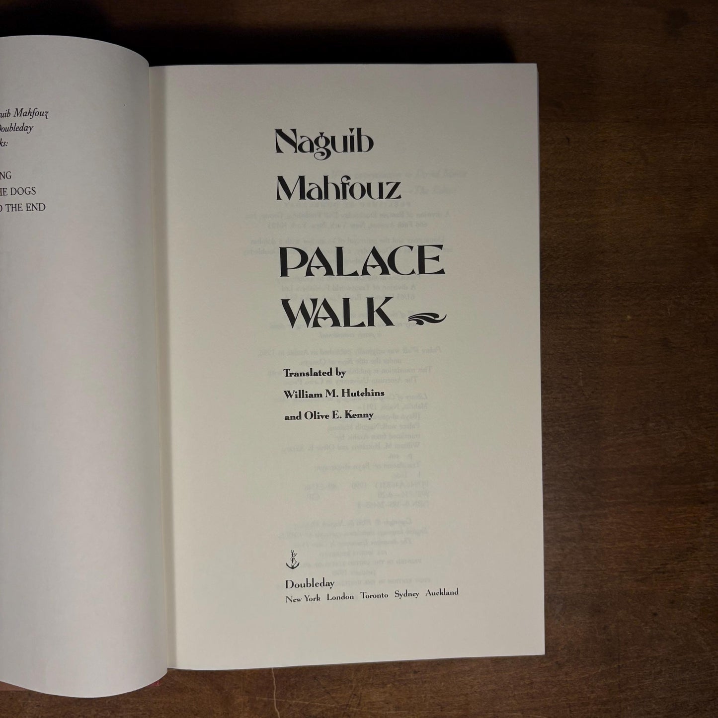 First US Printing - Palace Walk / Naguib Mahfouz (1990) Vintage Hardcover Book