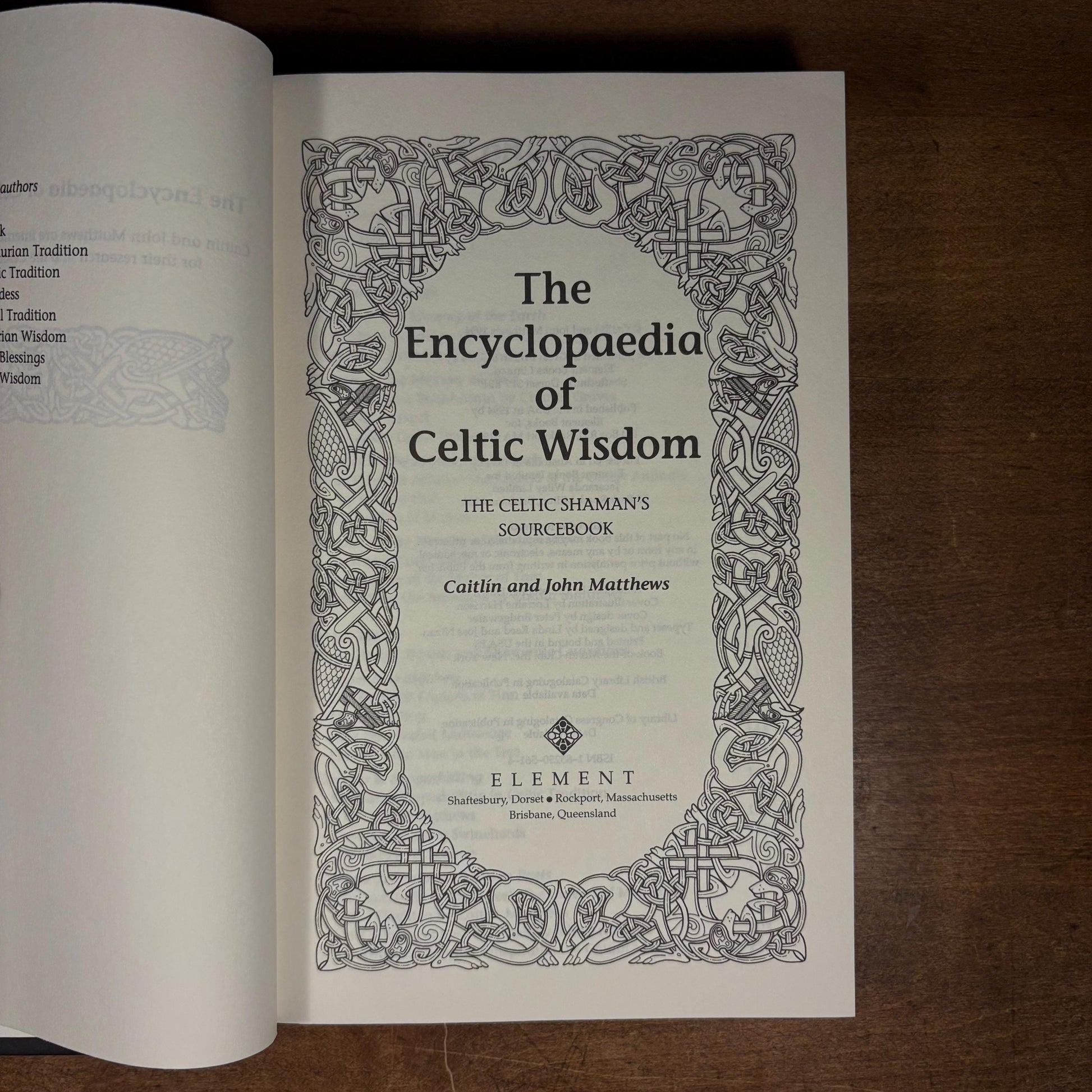 First Printing - The Encyclopedia of Celtic Wisdom: A Celtic Shaman’s Sourcebook / Caitlín and John Matthews (1994) Vintage Hardcover Book