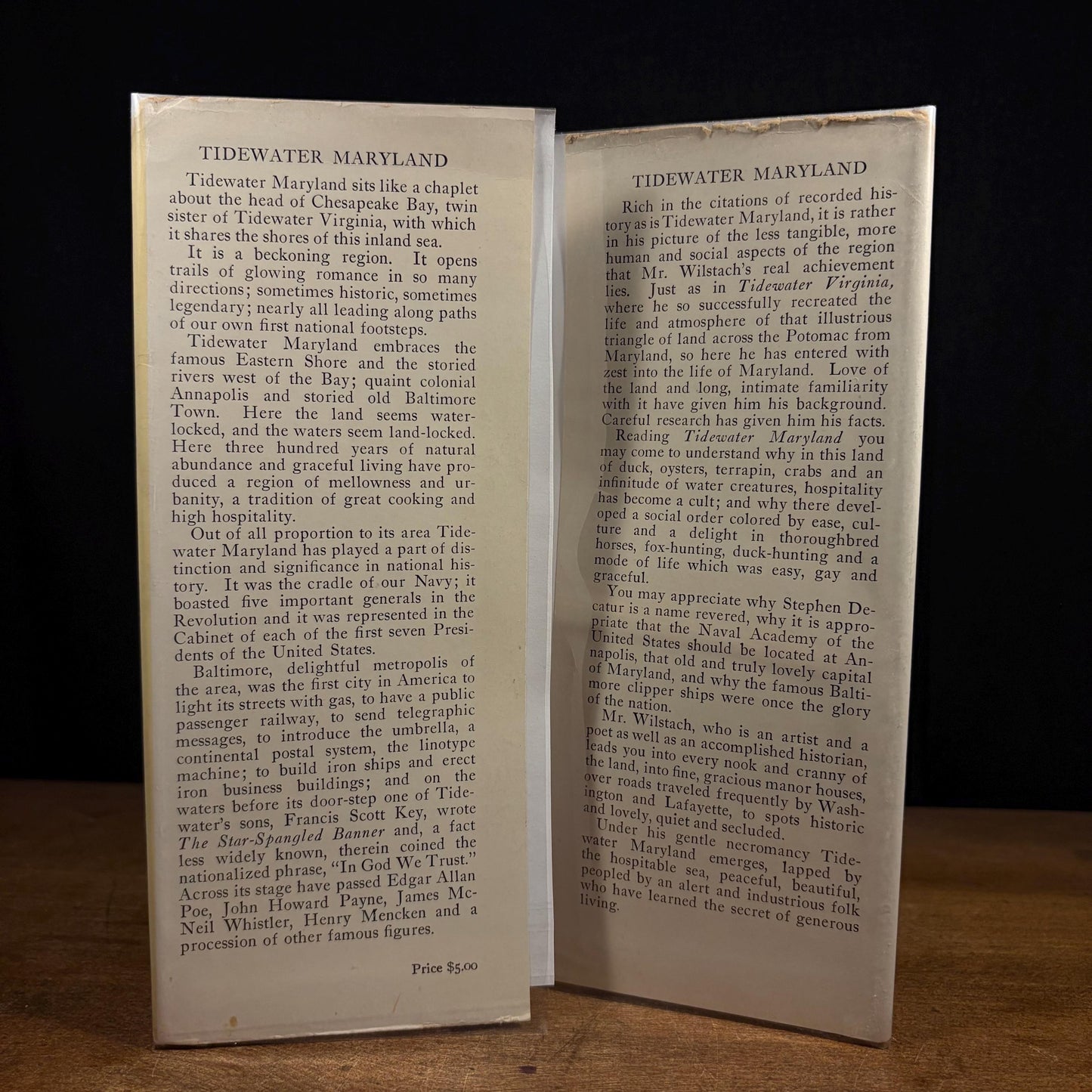 First Printing - Tidewater Maryland / Paul Wilstach (1931) Vintage Hardcover Book